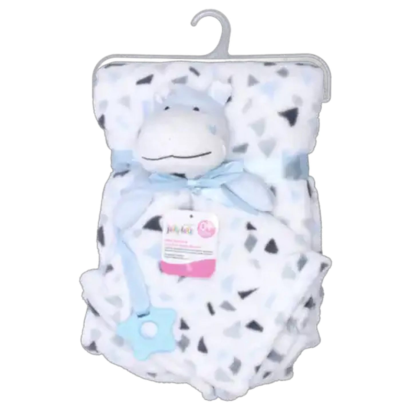 Image of Jolly Tots Comfort Teddy & Teether Blanket 75 x 100cm