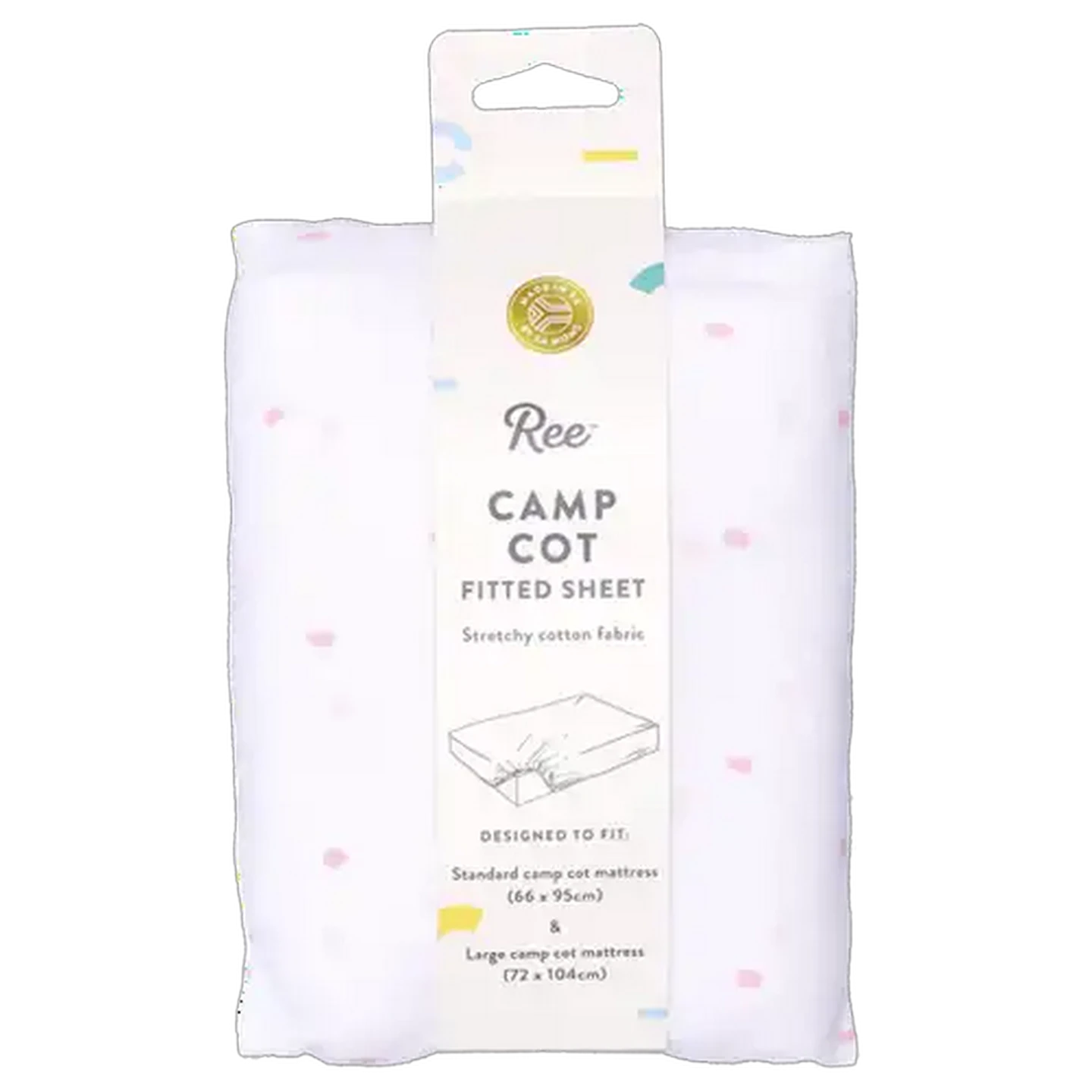 Image of Ree Collective White Dotted Camp Cot Fitted Sheet