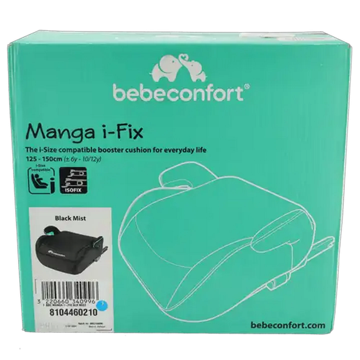 Image of Bebeconfort Black Mist Manga i-Fix Compatible Booster Cushion