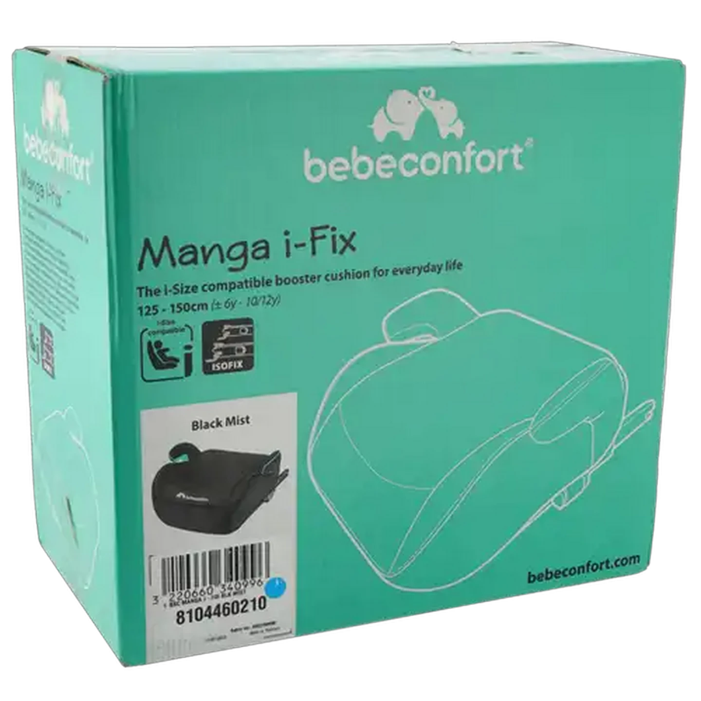 Image of Bebeconfort Black Mist Manga i-Fix Compatible Booster Cushion