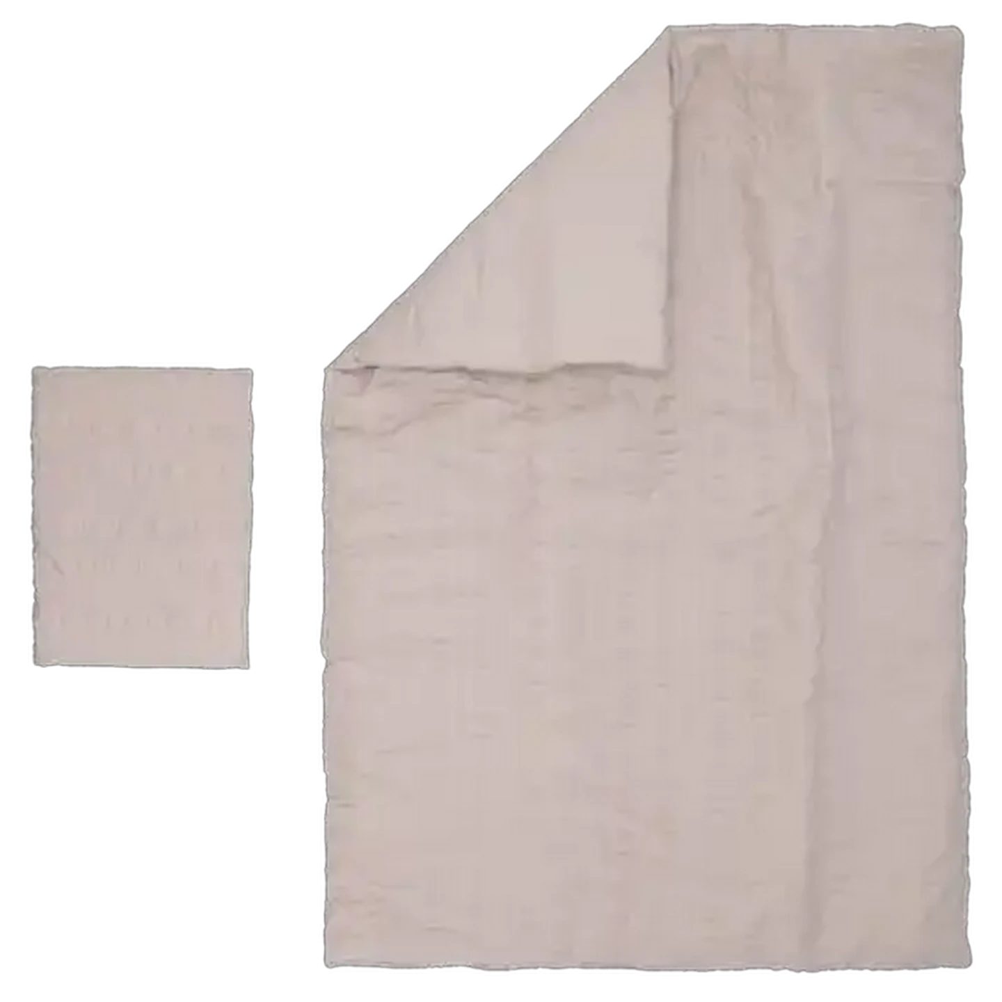 Image of Jolly Tots Seersucker Polycotton Stone Comforter Set 3 Piece 75 x 110cm