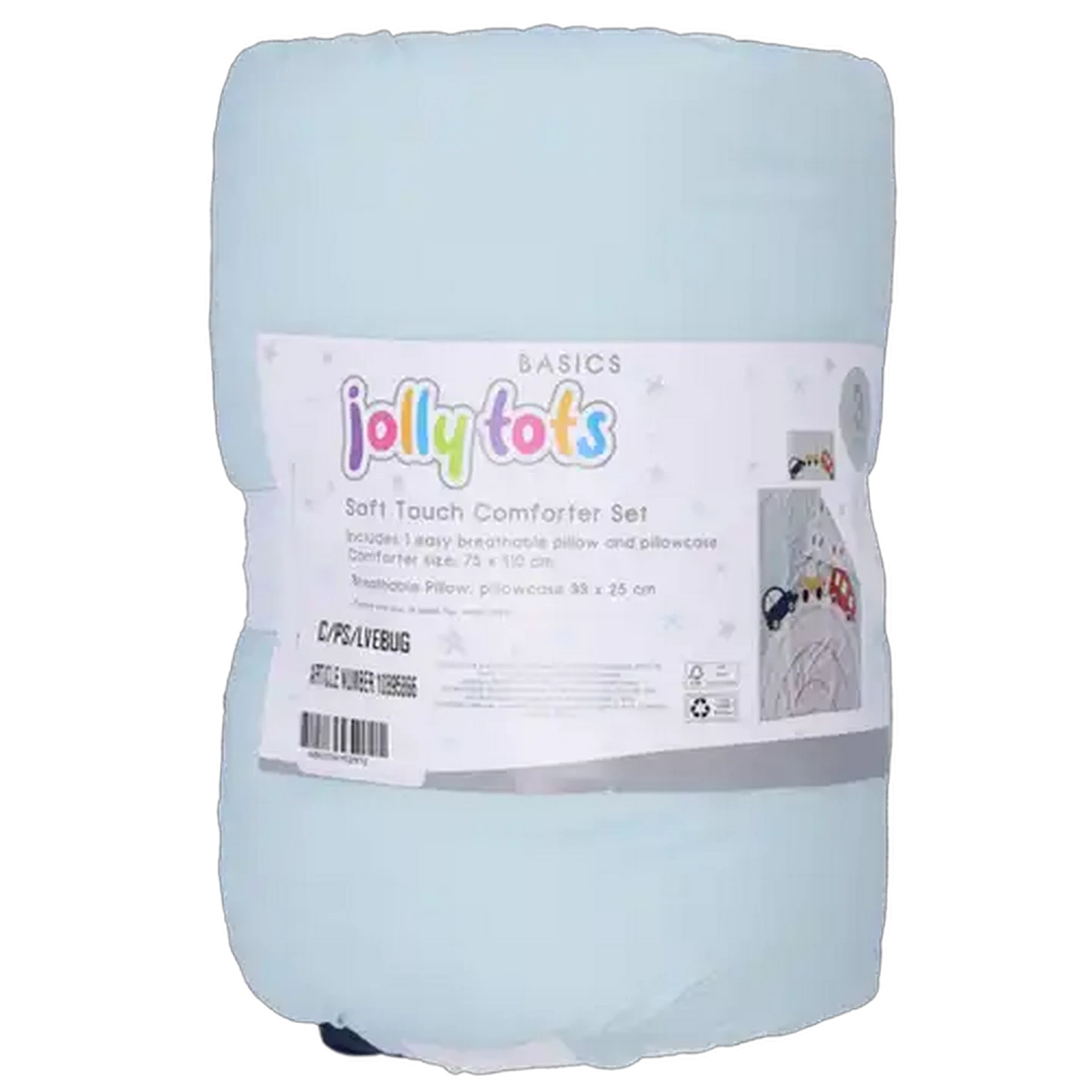 Image of Jolly Tots Buggy Soft Touch Comforter Set 3 Piece 75 x 110cm