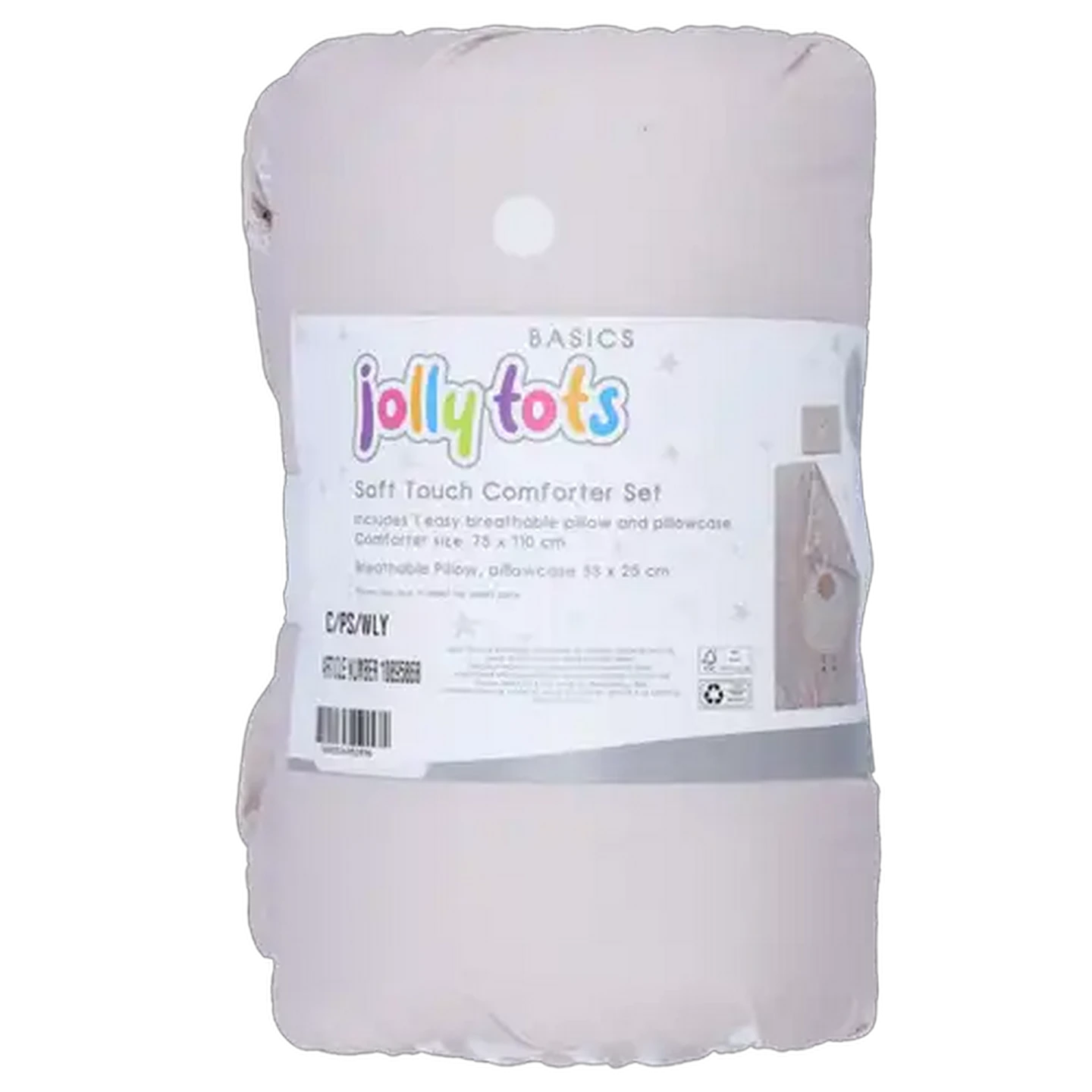 Image of Jolly Tots Sheep Soft Touch Comforter Set 3 Piece 75 x 110cm