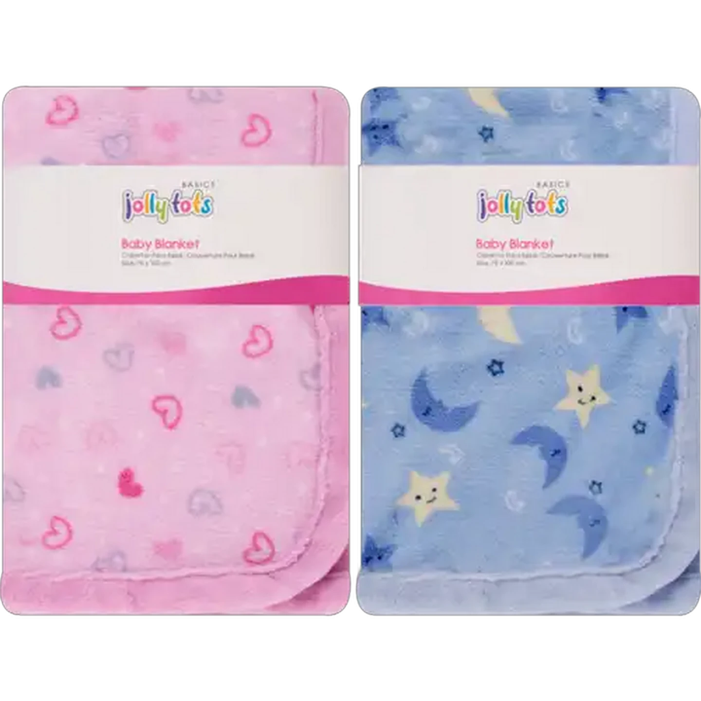 Image of Jolly Tots Basics Pastel Baby Blanket 75 x 100cm (Design May Vary)