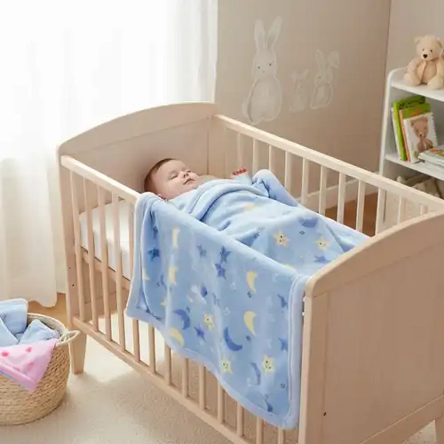 Image of Jolly Tots Basics Pastel Baby Blanket 75 x 100cm (Design May Vary)