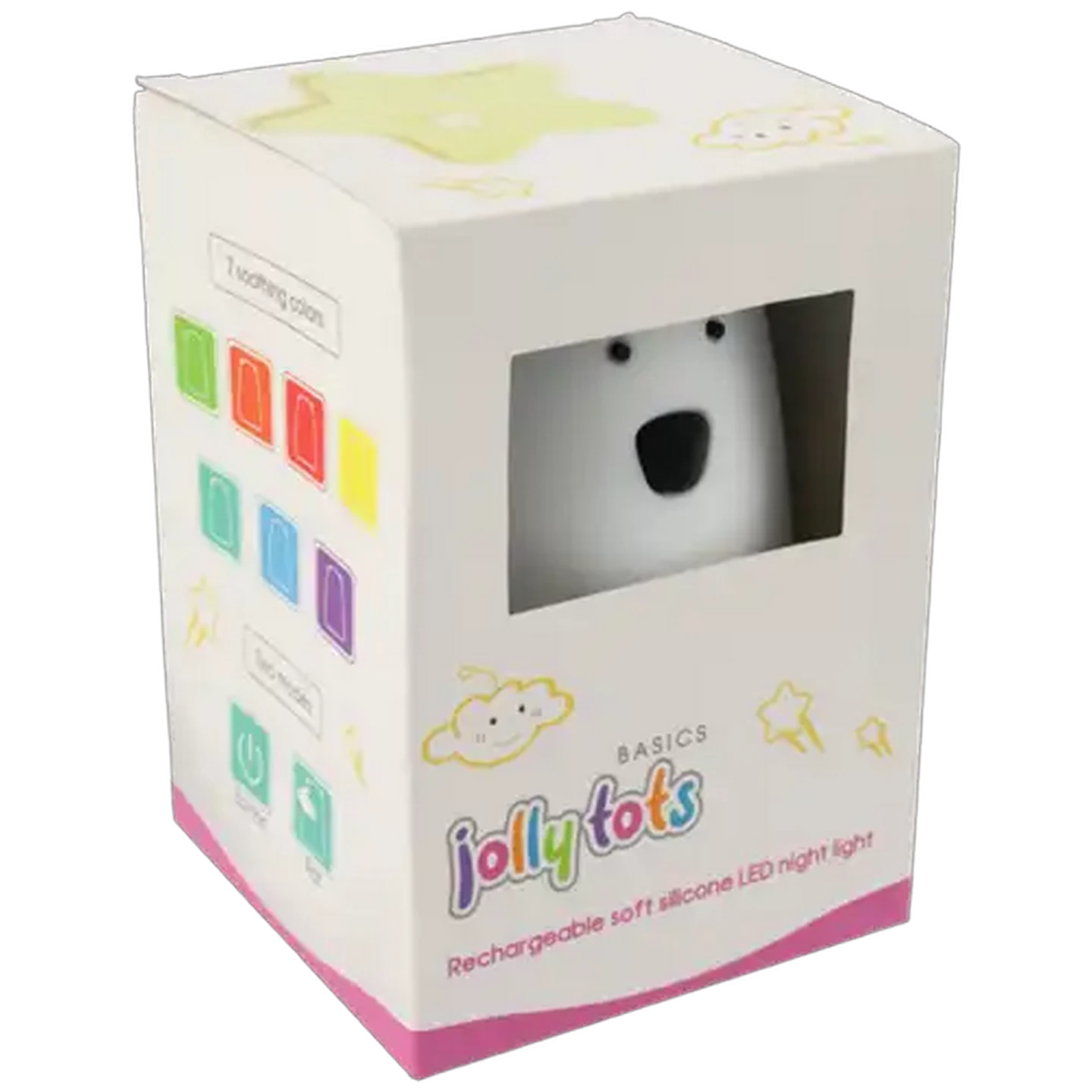 Image of Jolly Tots Basics Rechargeable Soft Silicone LED Night Light