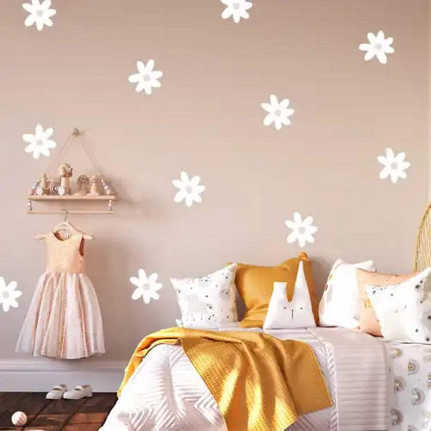 Image of StickIt Designs Blush Small Daisies Peel & Stick Wall Stickers