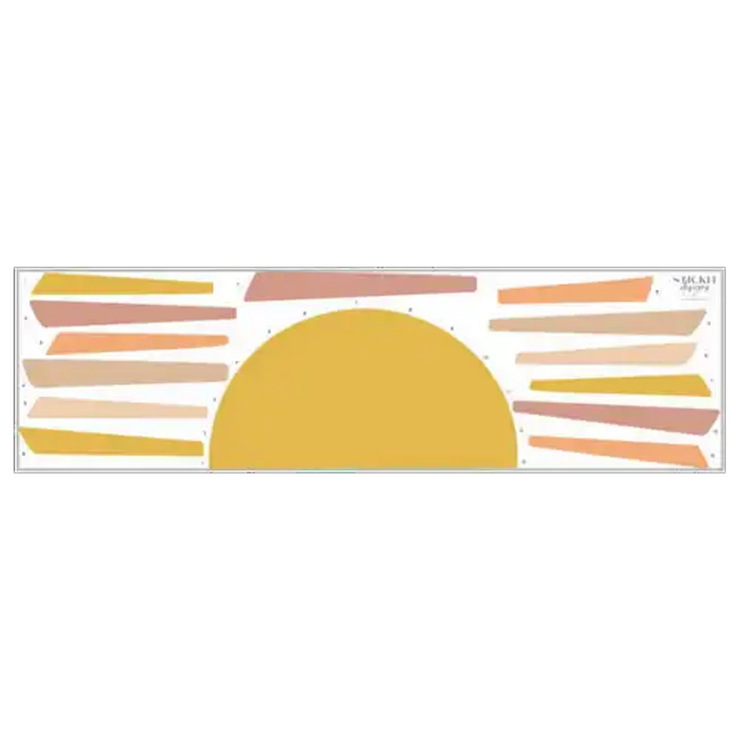 Image of StickIt Designs Yellow Sunrise Peel & Stick Wall Stickers
