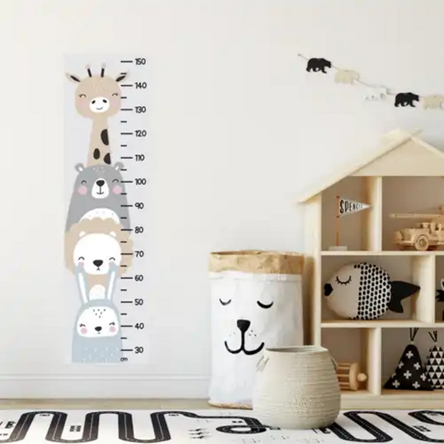 Image of StickIt Designs Peeking Friends Height Chart