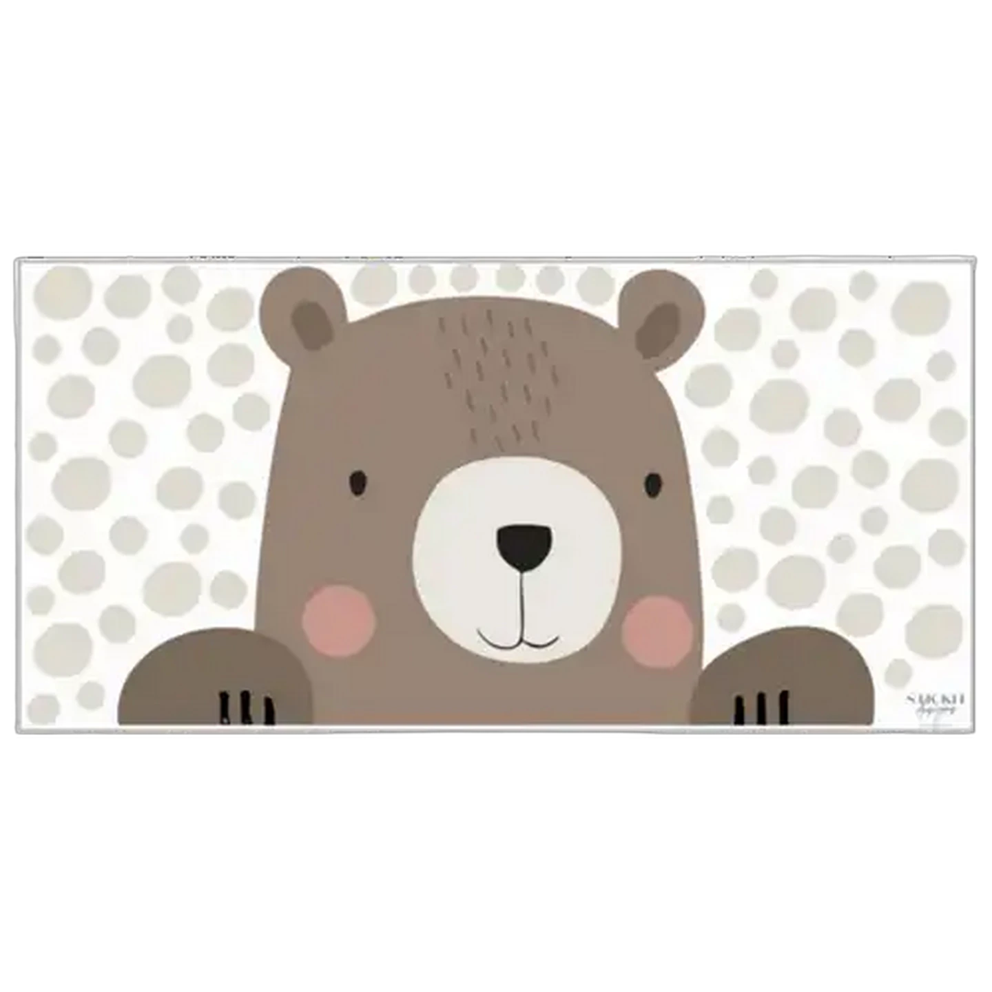 Image of StickIt Designs Peeking Bear And Dots Peel & Stick Wall Stickers
