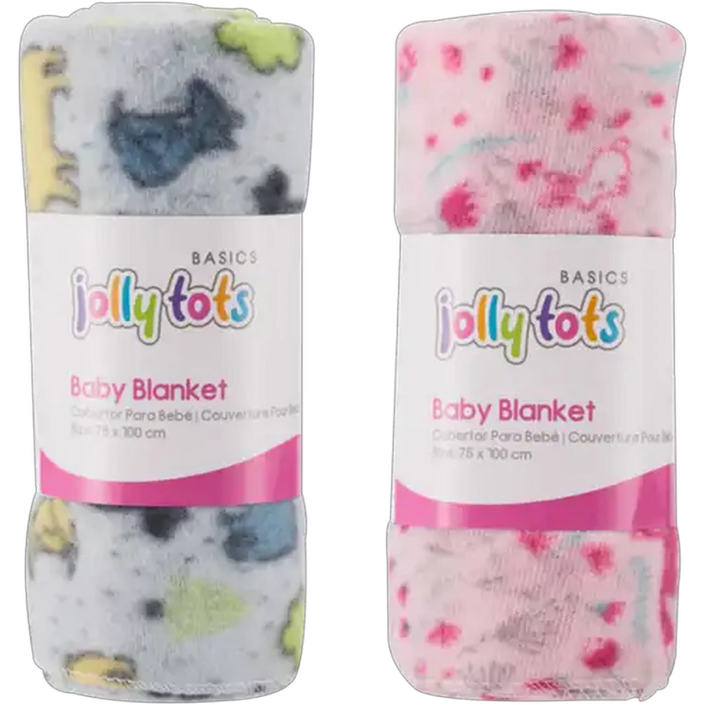 Image of Jolly Tots Basics Printed Polar Fleece Baby Blanket (Assorted Item - Single Product)