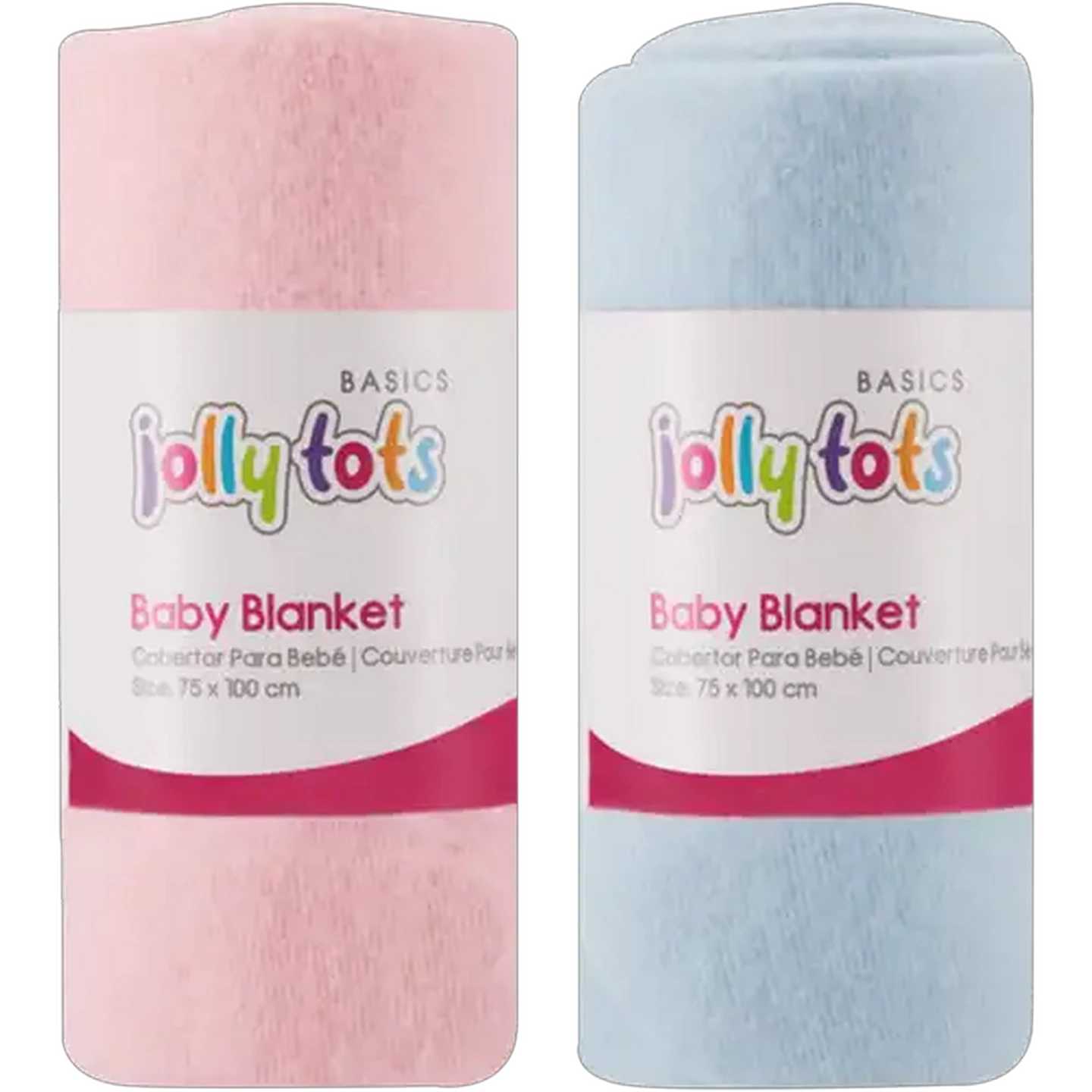 Image of Jolly Tots Basics Plain Polar Fleece Baby Blanket (Colour May Vary)