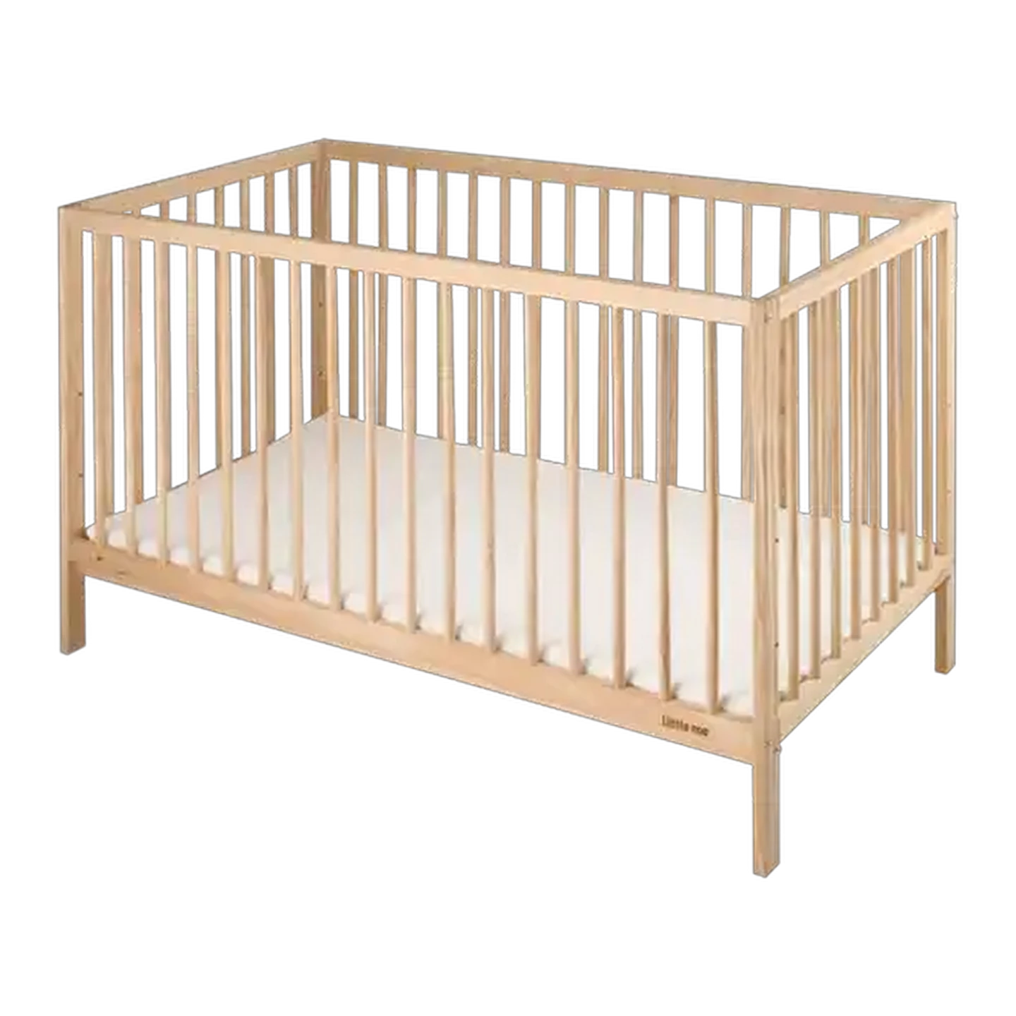 Image of Little Me Standard Pinewood Cot with Mattress 0 Months +