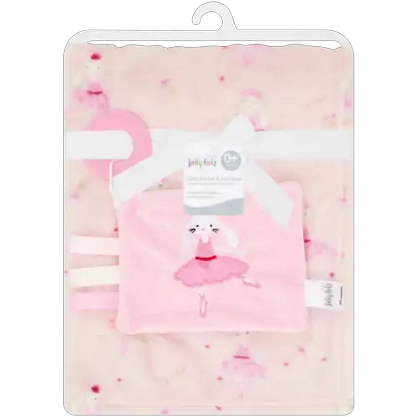 Image of Jolly Tots Basics Baby Blanket & Soft Book Set 2 Piece (Print May Vary)