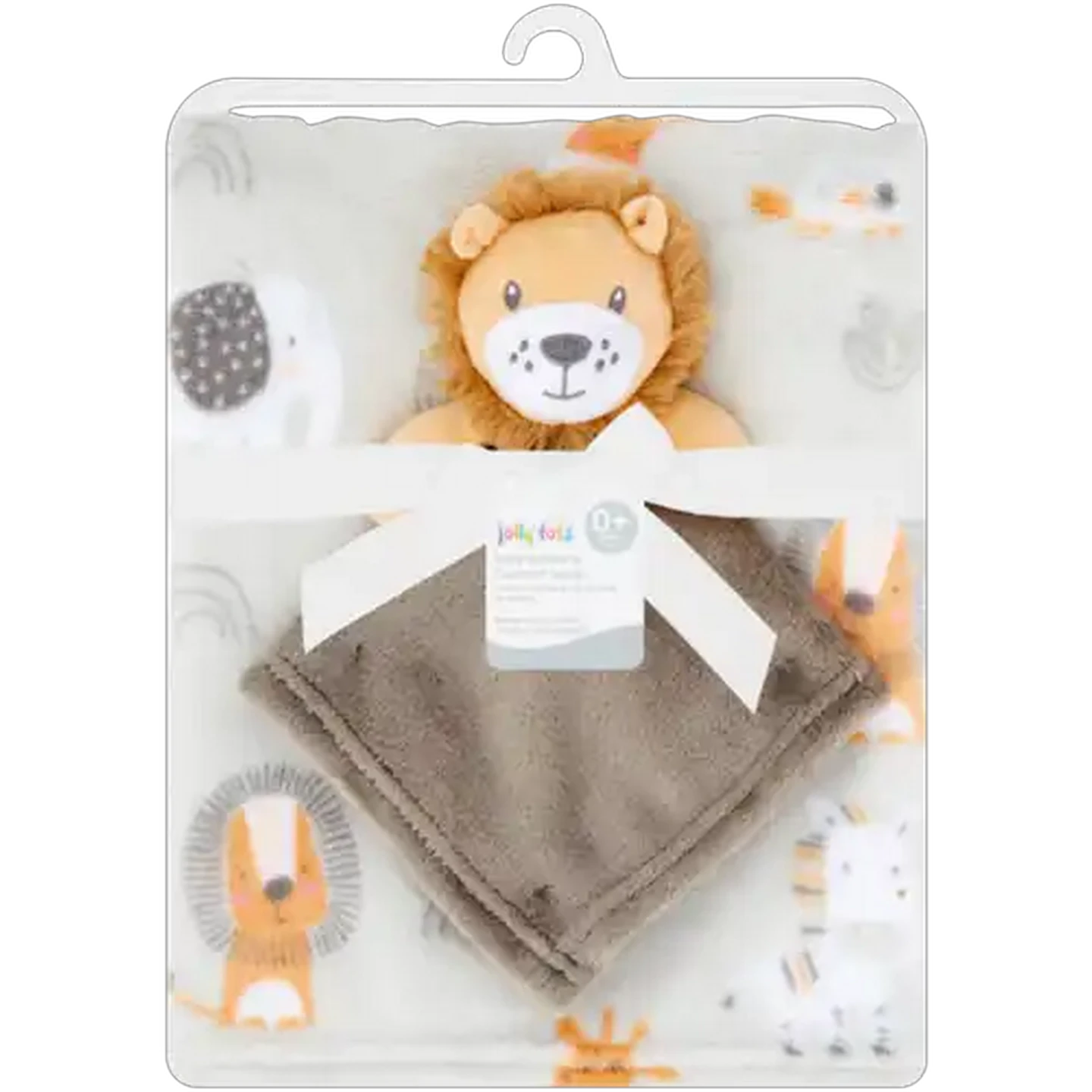 Image of Jolly Tots Basics Baby Blanket & Comfort Teddy 2 Piece (Design May Vary)