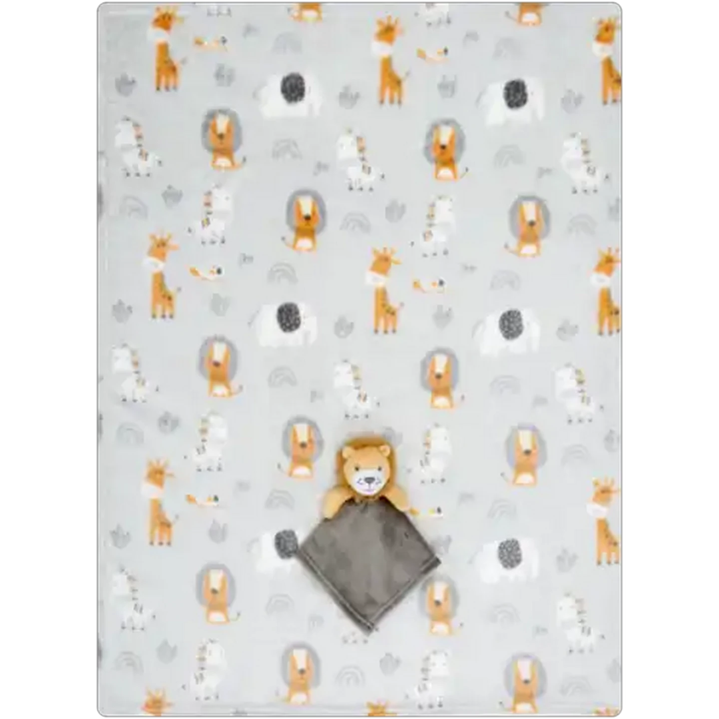 Image of Jolly Tots Basics Baby Blanket & Comfort Teddy 2 Piece (Design May Vary)