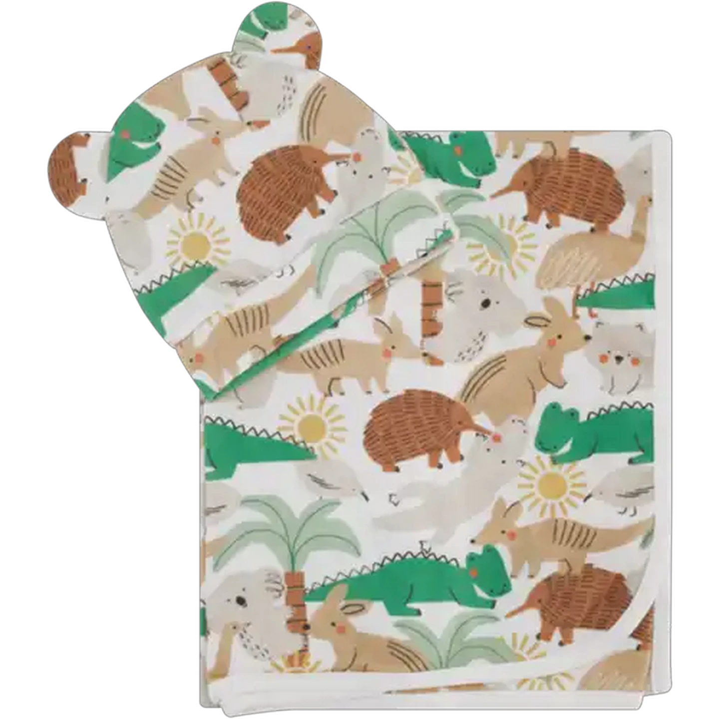 Image of Jolly Tots Basics Baby Blanket & Hat 2 Piece (Print May Vary)