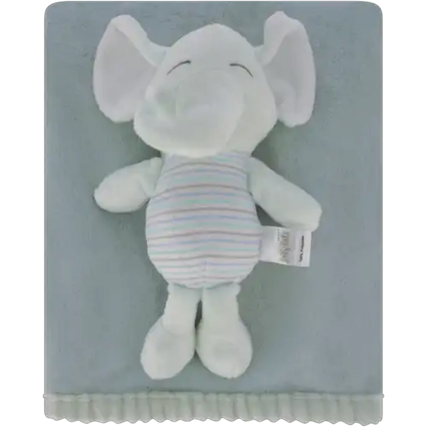 Image of Jolly Tots Basics Baby Blanket & Plush Teddy 2 Piece (Colour May Vary)