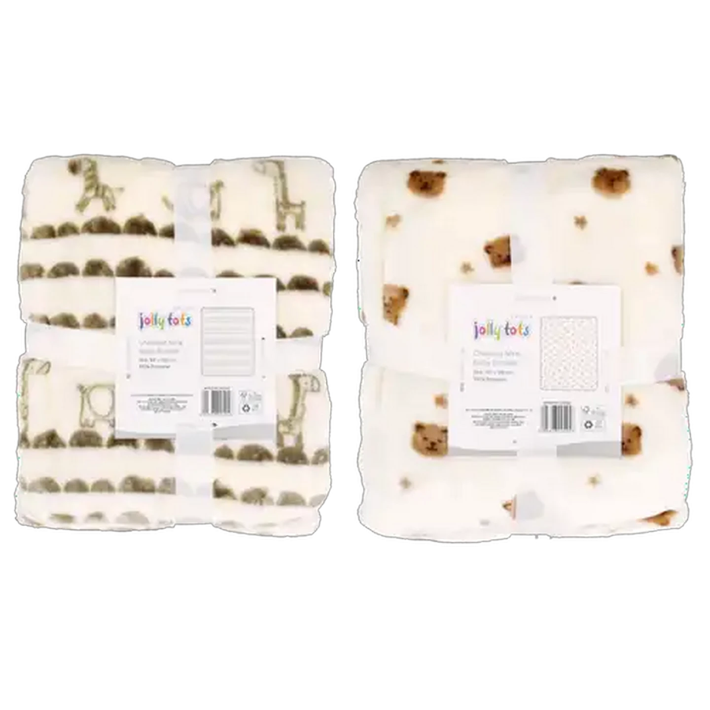 Image of Jolly Tots Oversize Mink Baby Blanket 100 x 130cm (Design May Vary)