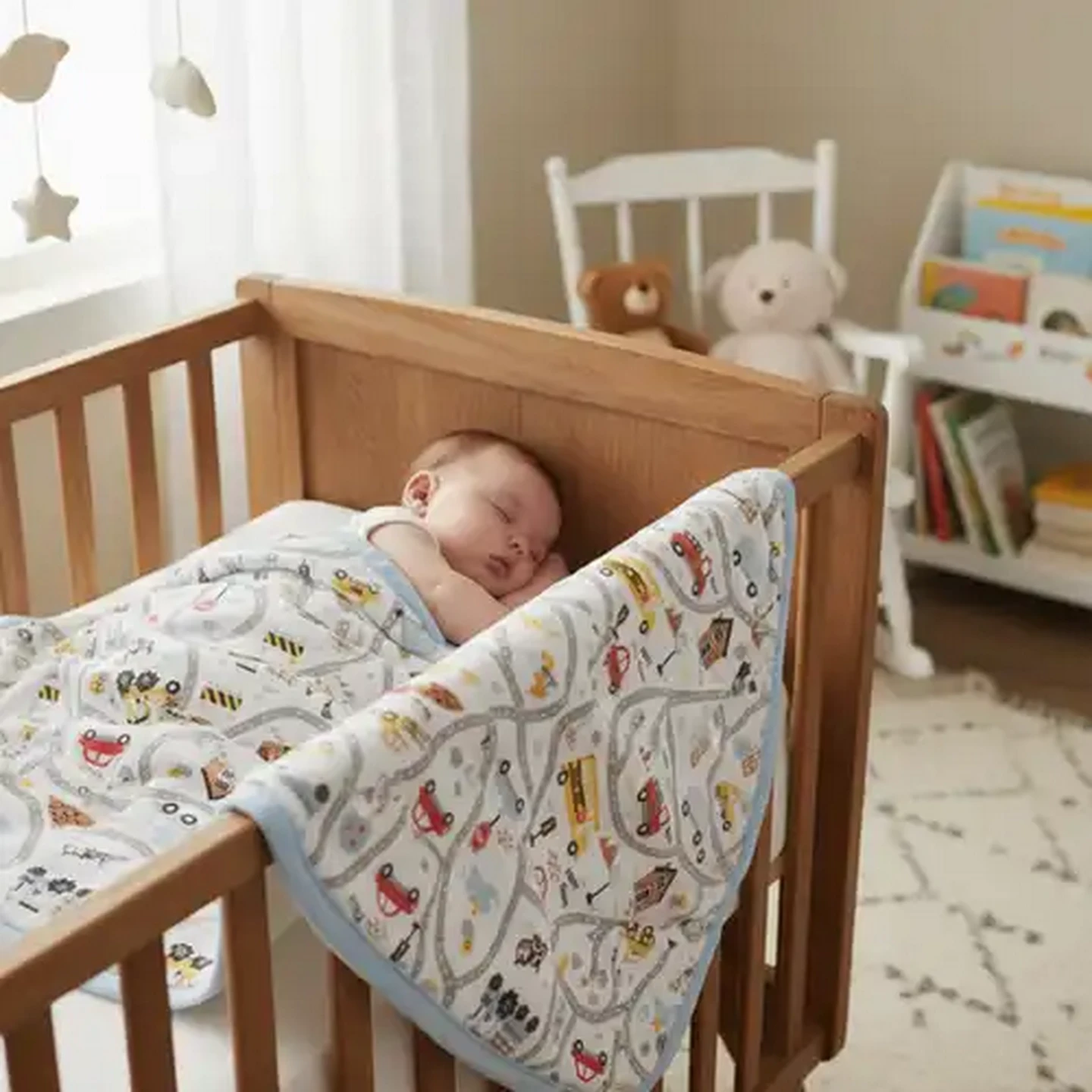 Image of Jolly Tots Basics Baby Blanket  (Print May Vary)