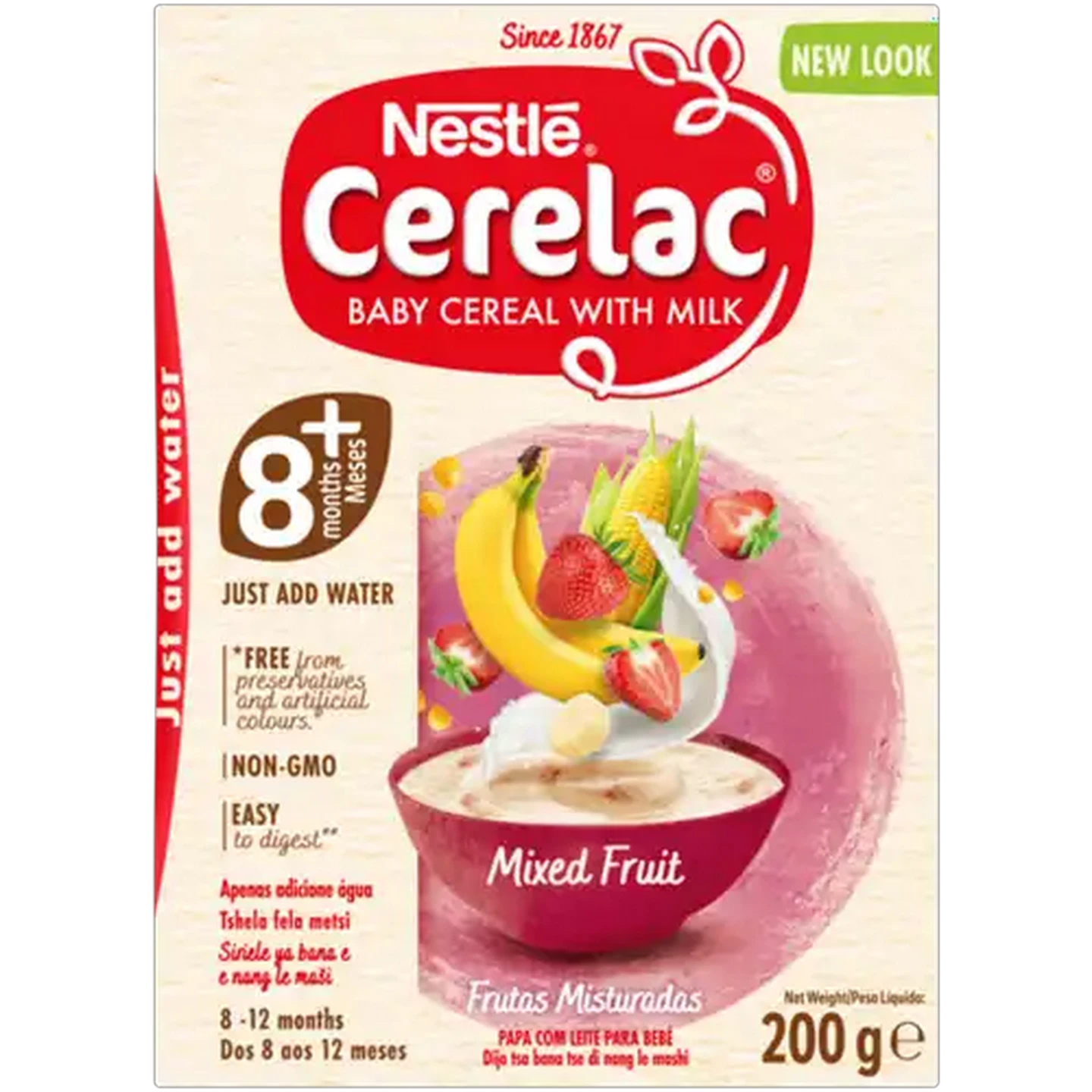 Image of Nestlé Cerelac Mixed Fruit Baby Cereal with Milk 200g