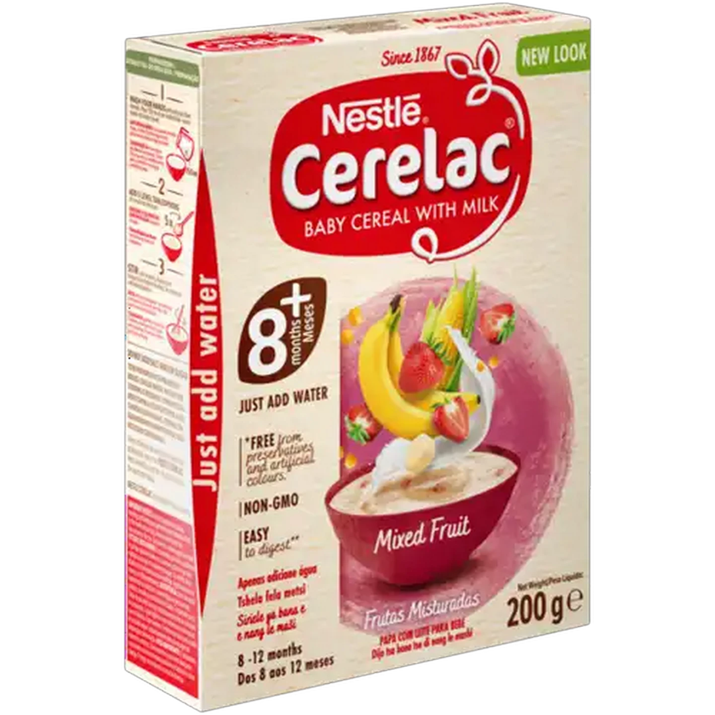Image of Nestlé Cerelac Mixed Fruit Baby Cereal with Milk 200g