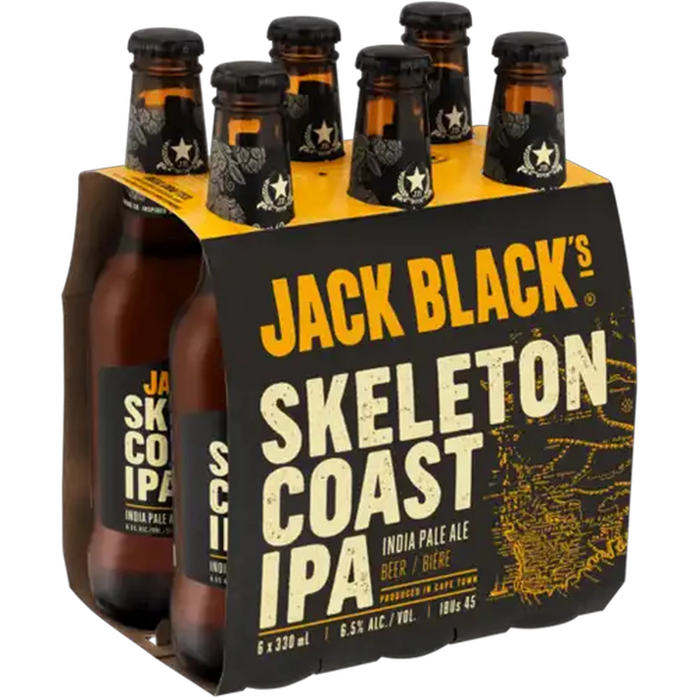 Image of Jack Black's Skeleton Coast IPA Beer Bottles 6 x 330ml
