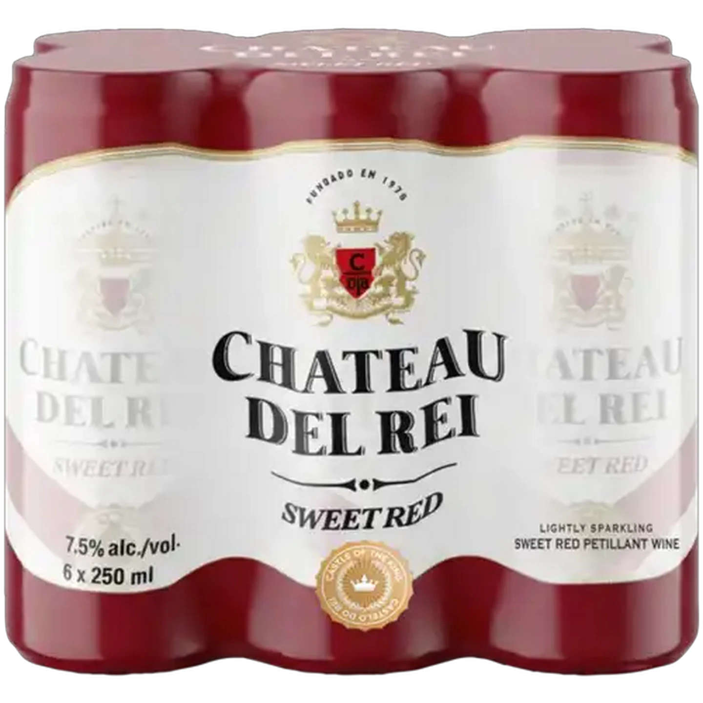 Image of Chateau Del Rei Sweet Red Sparkling Wine Cans 6 x 250ml