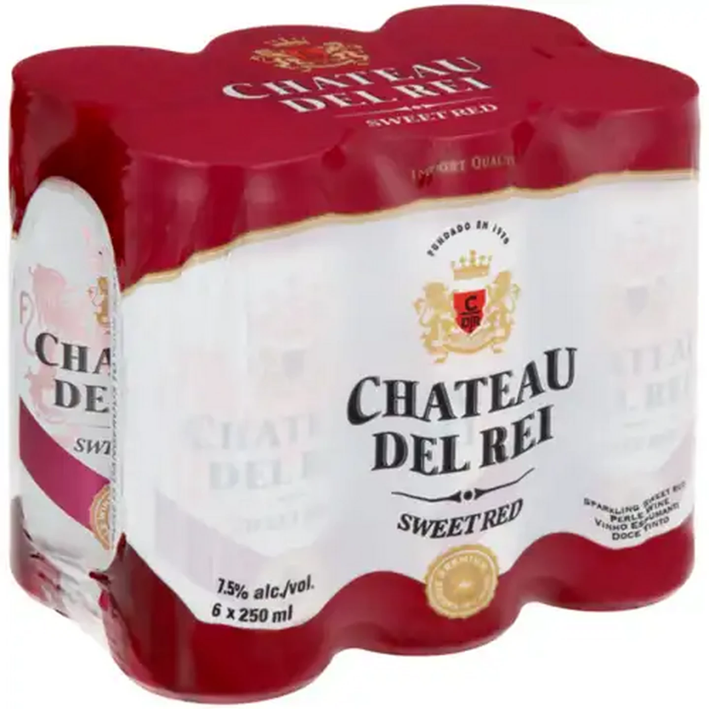 Image of Chateau Del Rei Sweet Red Sparkling Wine Cans 6 x 250ml