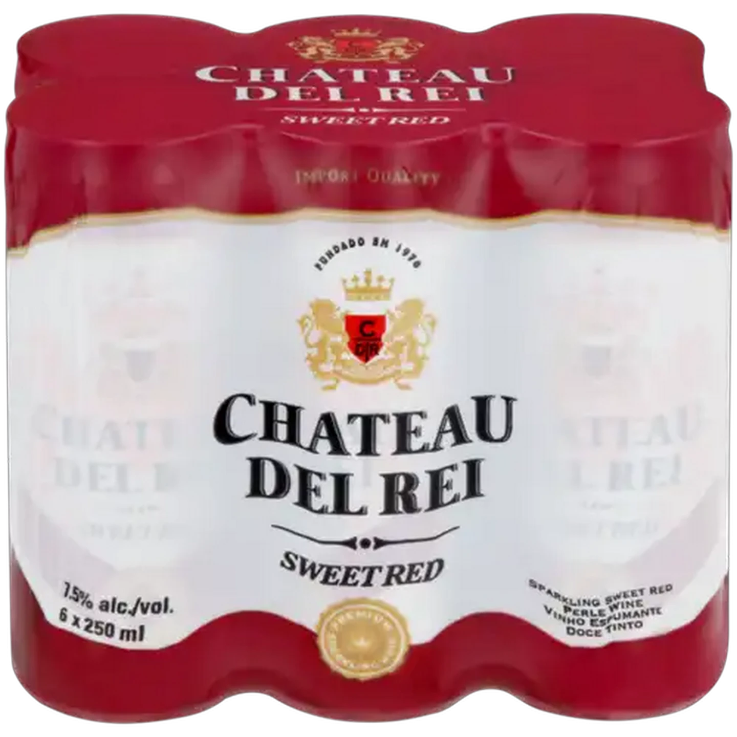 Image of Chateau Del Rei Sweet Red Sparkling Wine Cans 6 x 250ml