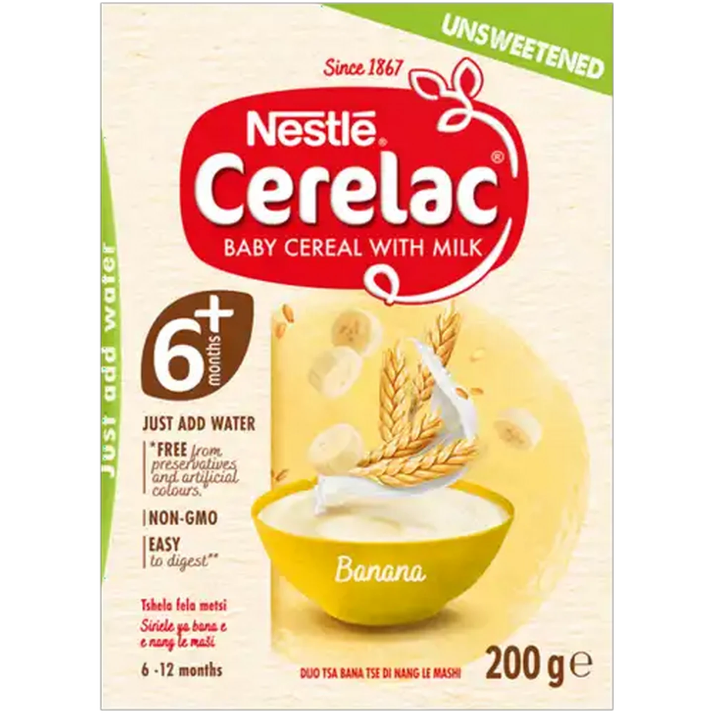 Image of Nestlé Cerelac Banana Baby Cereal with Milk 200g
