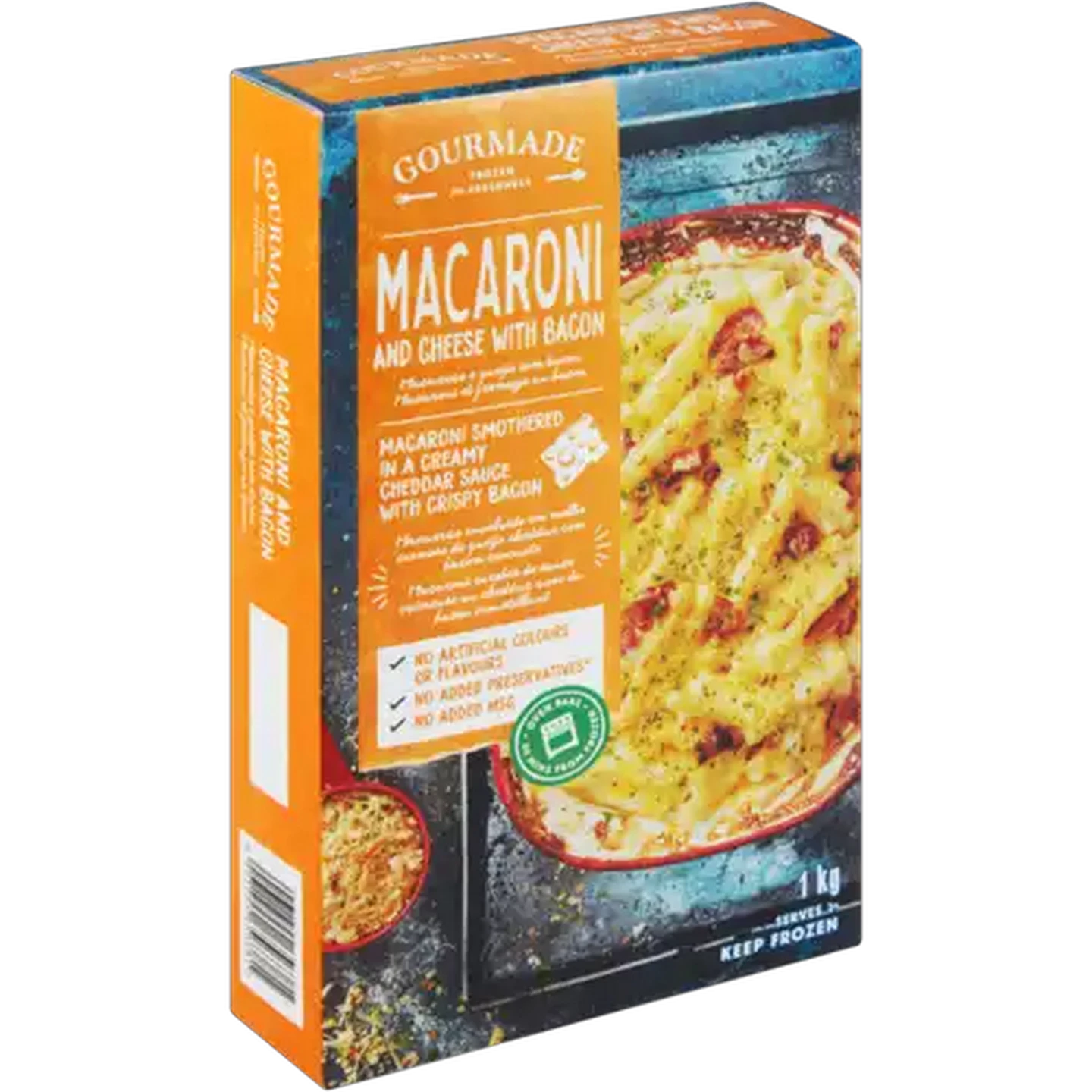 Image of Gourmade Frozen Macaroni & Cheese With Bacon Ready Meal 1kg