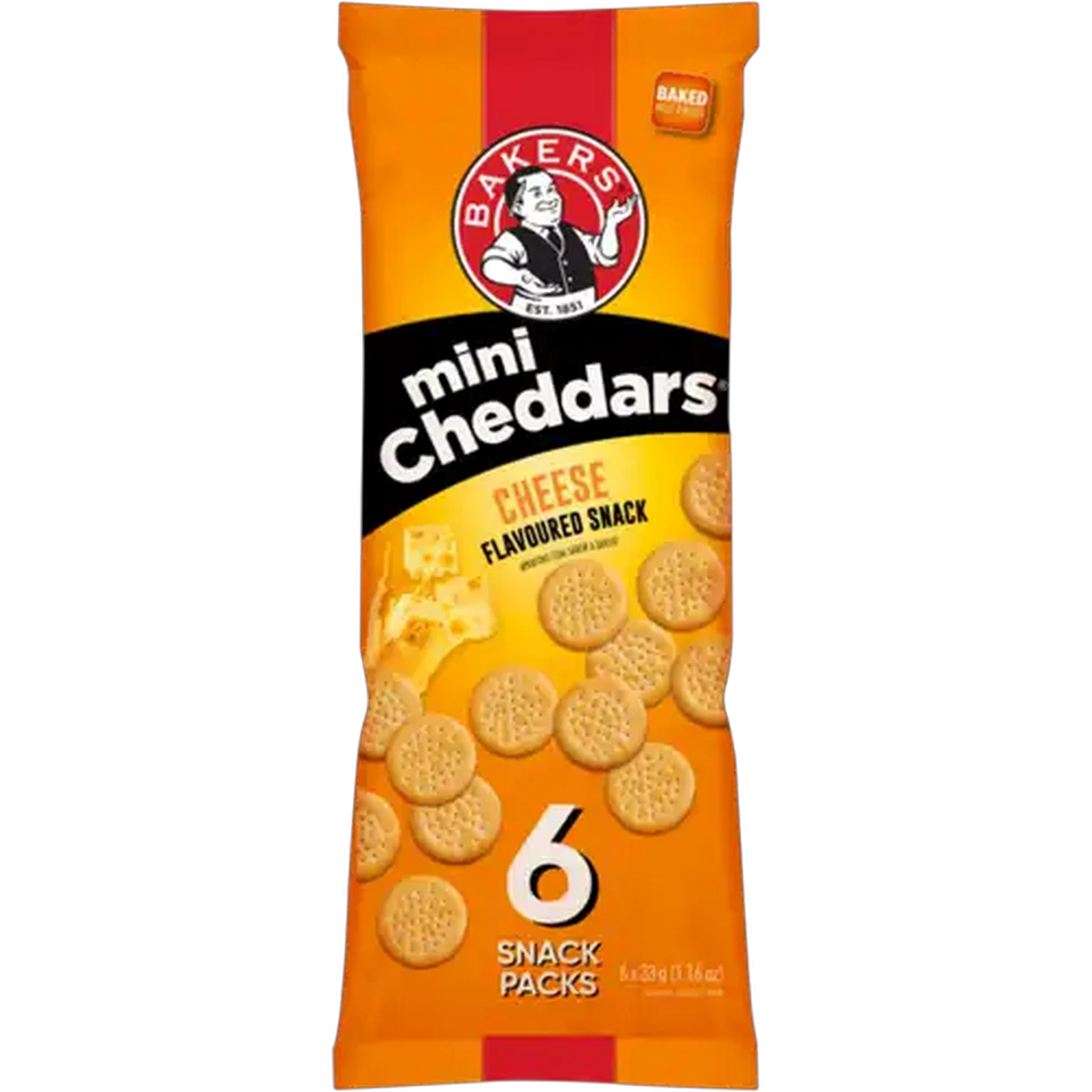 Image of Bakers Cheese Mini Cheddars Pack 6 x 33g