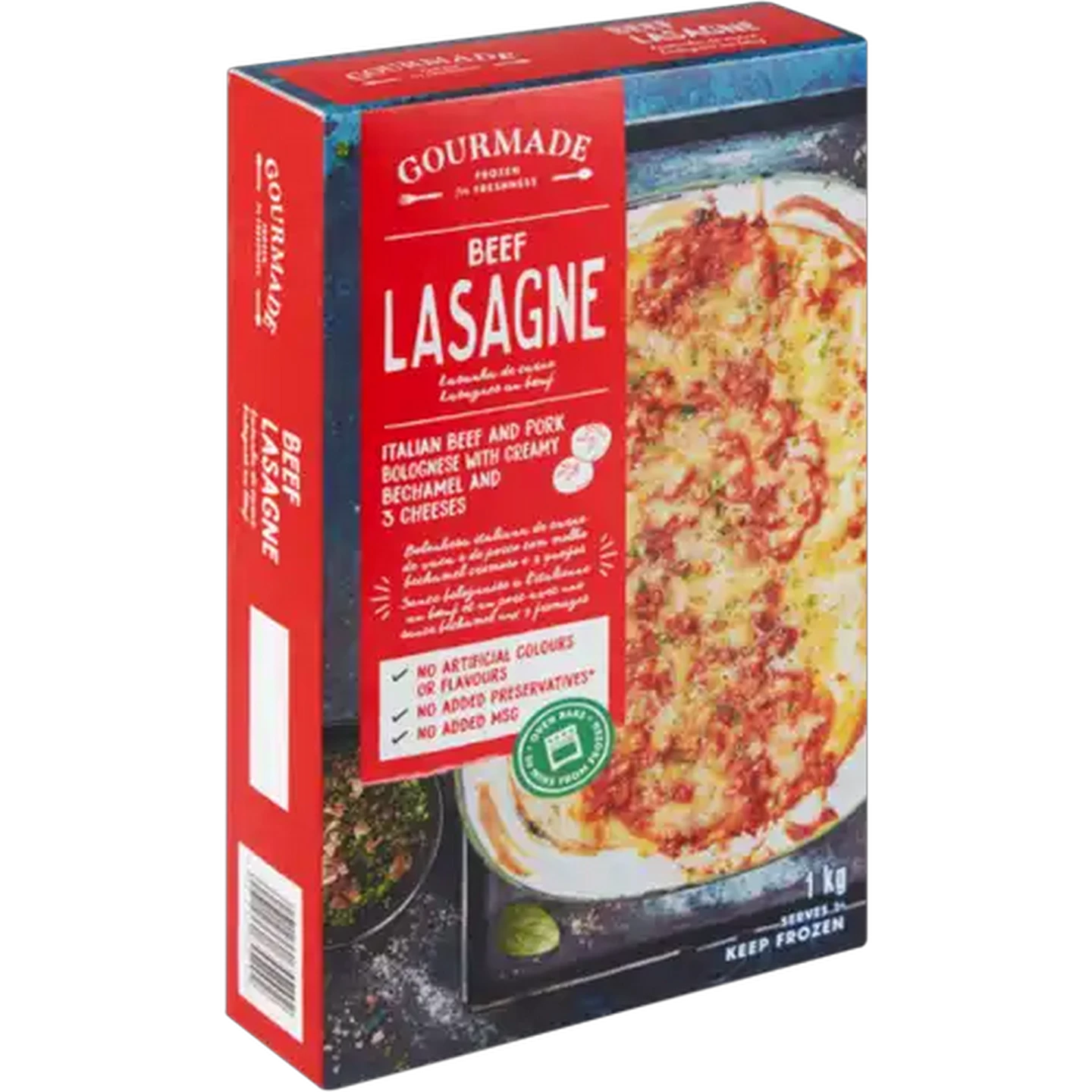 Image of Gourmade Frozen Beef Lasagne Ready Meal 1kg