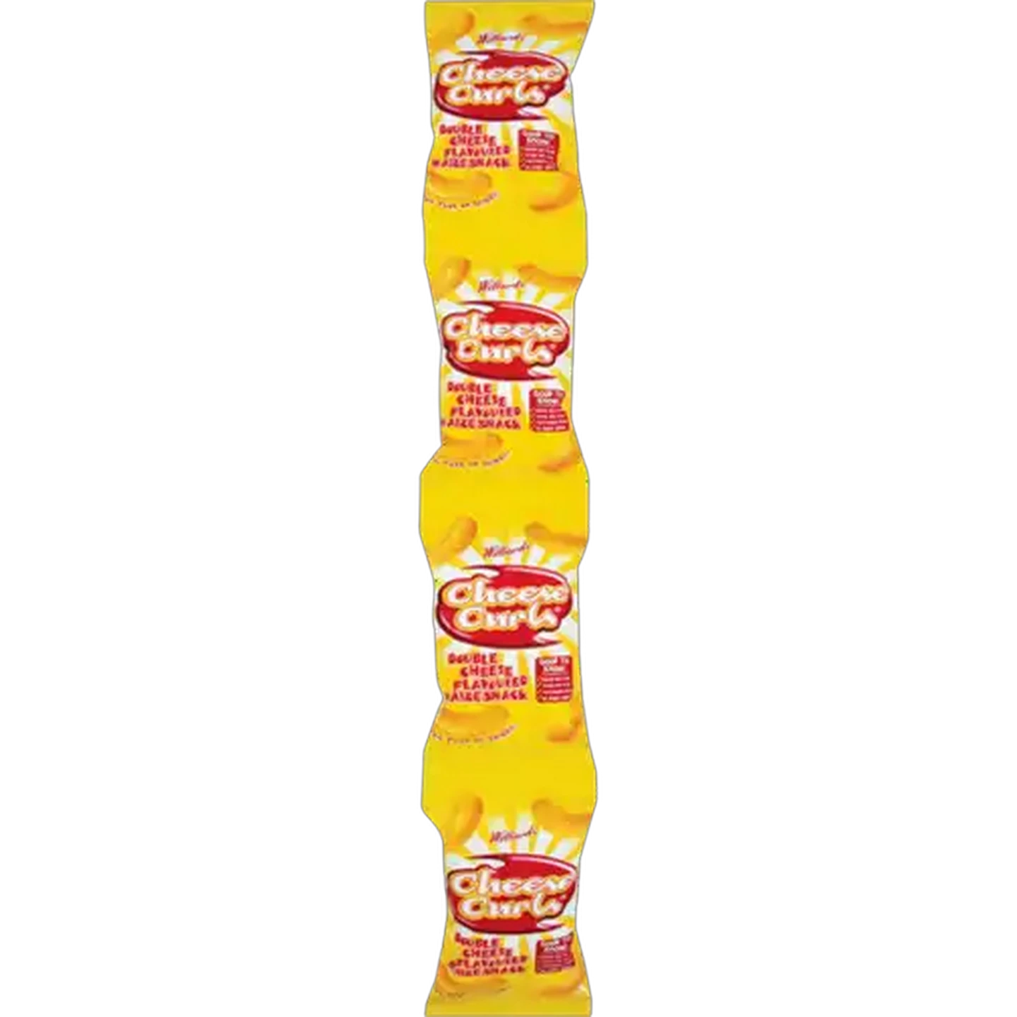 Image of Willards Cheese Curls Double Cheese Flavoured Maize Snack 4 x 16g
