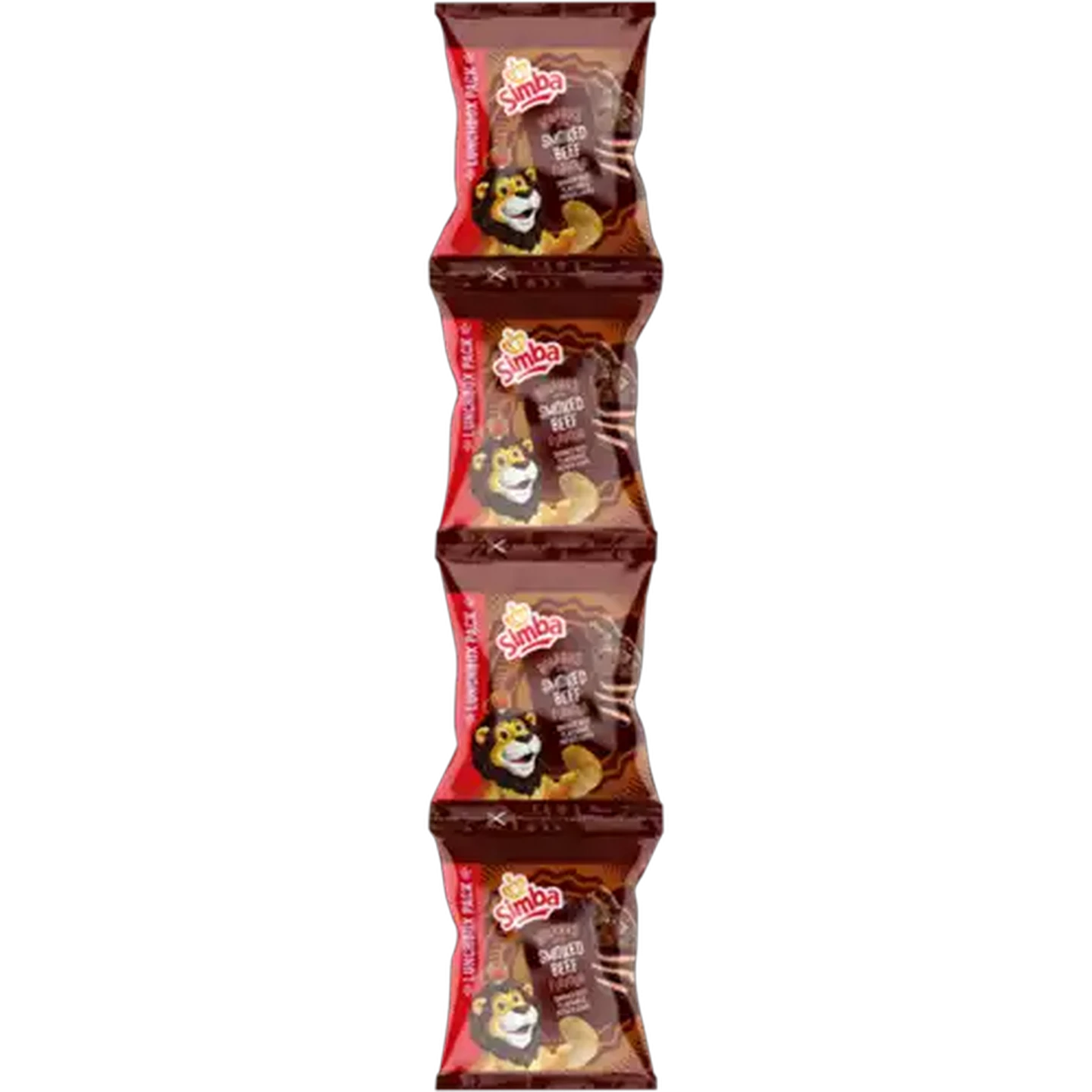 Image of Simba Smoked Beef Flavoured Potato Chips 4 x 25g