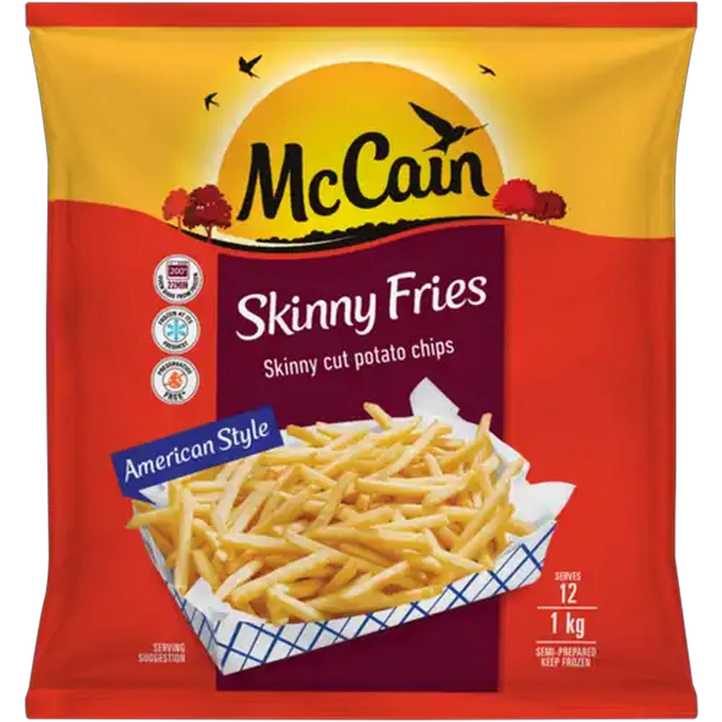 Image of McCain Frozen Skinny Fries Potato Chips 1kg