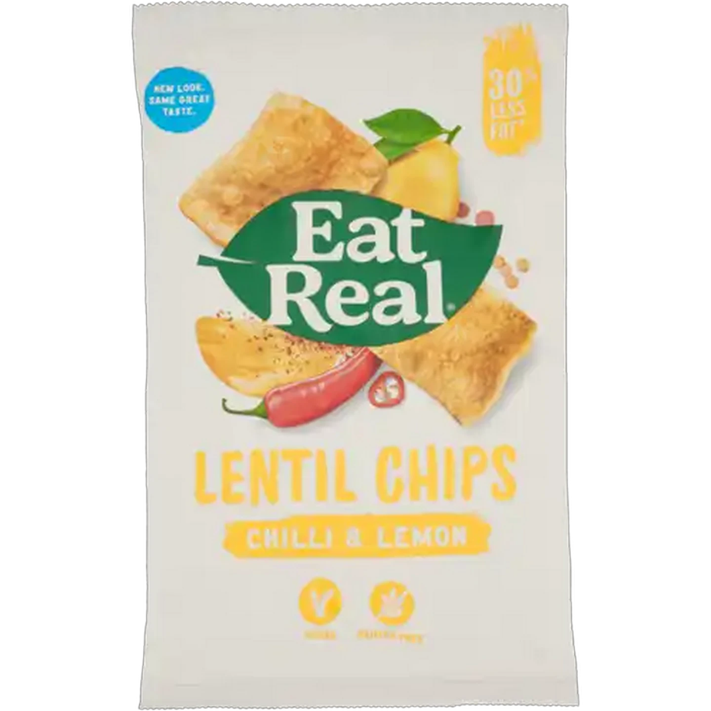 Image of Eat Real Chilli & Lemon Flavoured Lentil Chips 113g
