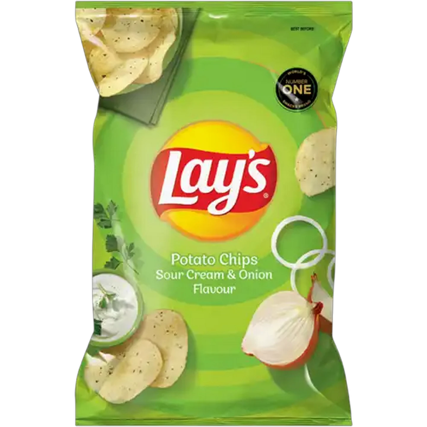 Image of Lay's Sour Cream & Onion Flavoured Potato Chips 120g