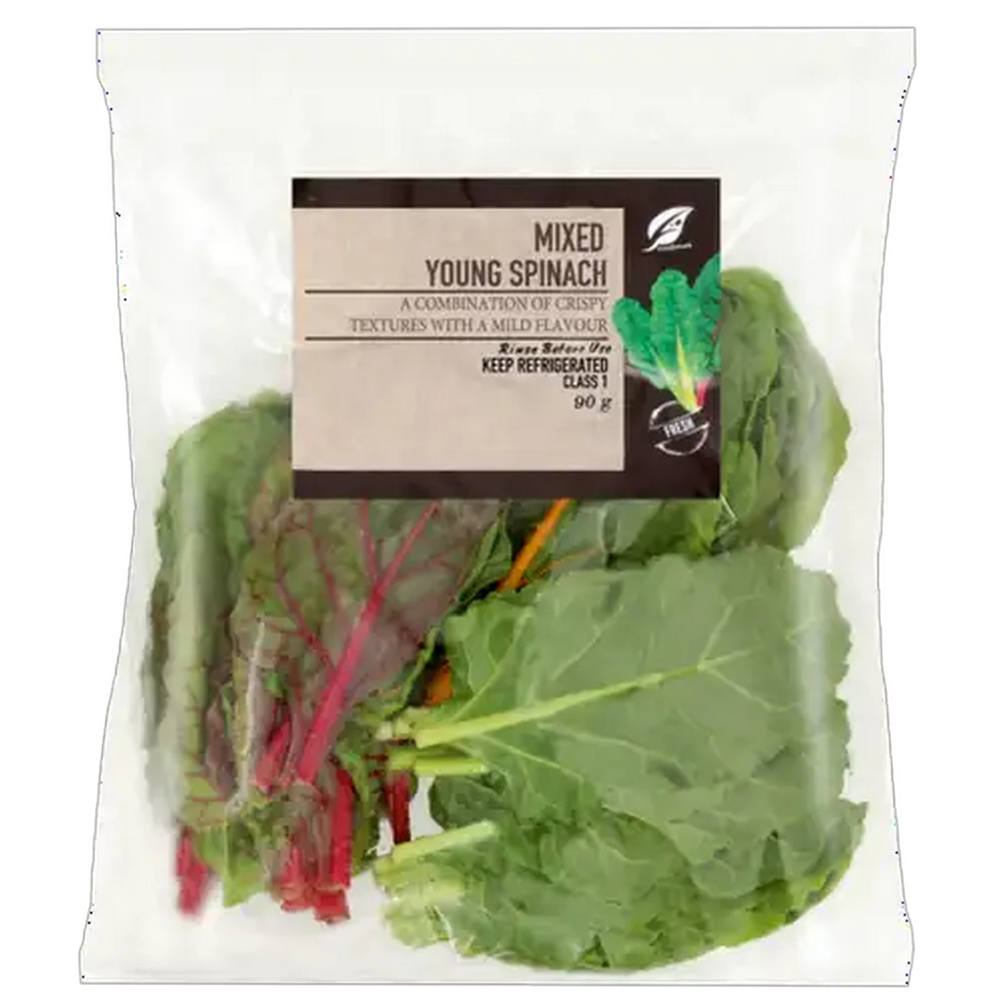 Image of Mixed Young Spinach Bag 90g