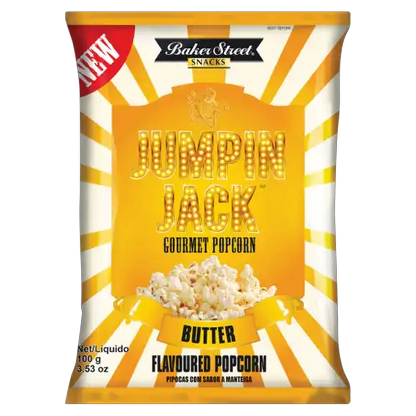 Image of Jumpin Jack Butter Flavoured Gourmet Popcorn 100g