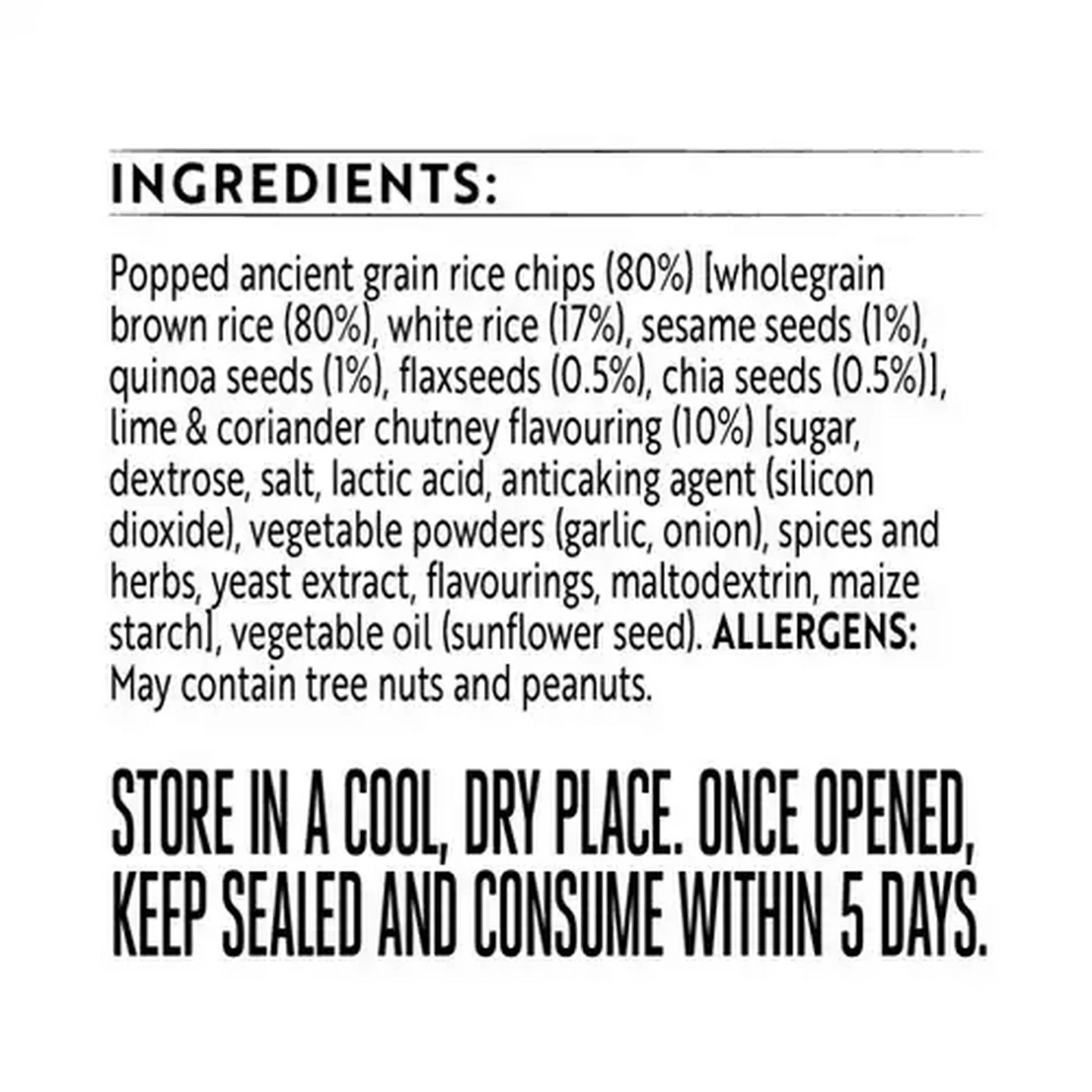 Image of Simple Truth Gluten Free Lime & Coriander Chutney Flavoured Ancient Grain Rice Chips 85g