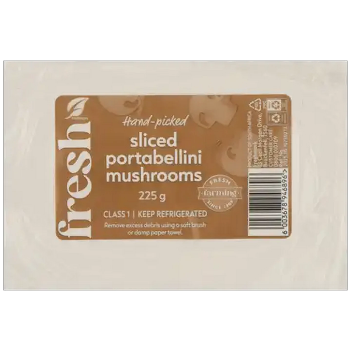 Image of Sliced Portabellini Mushrooms 225g