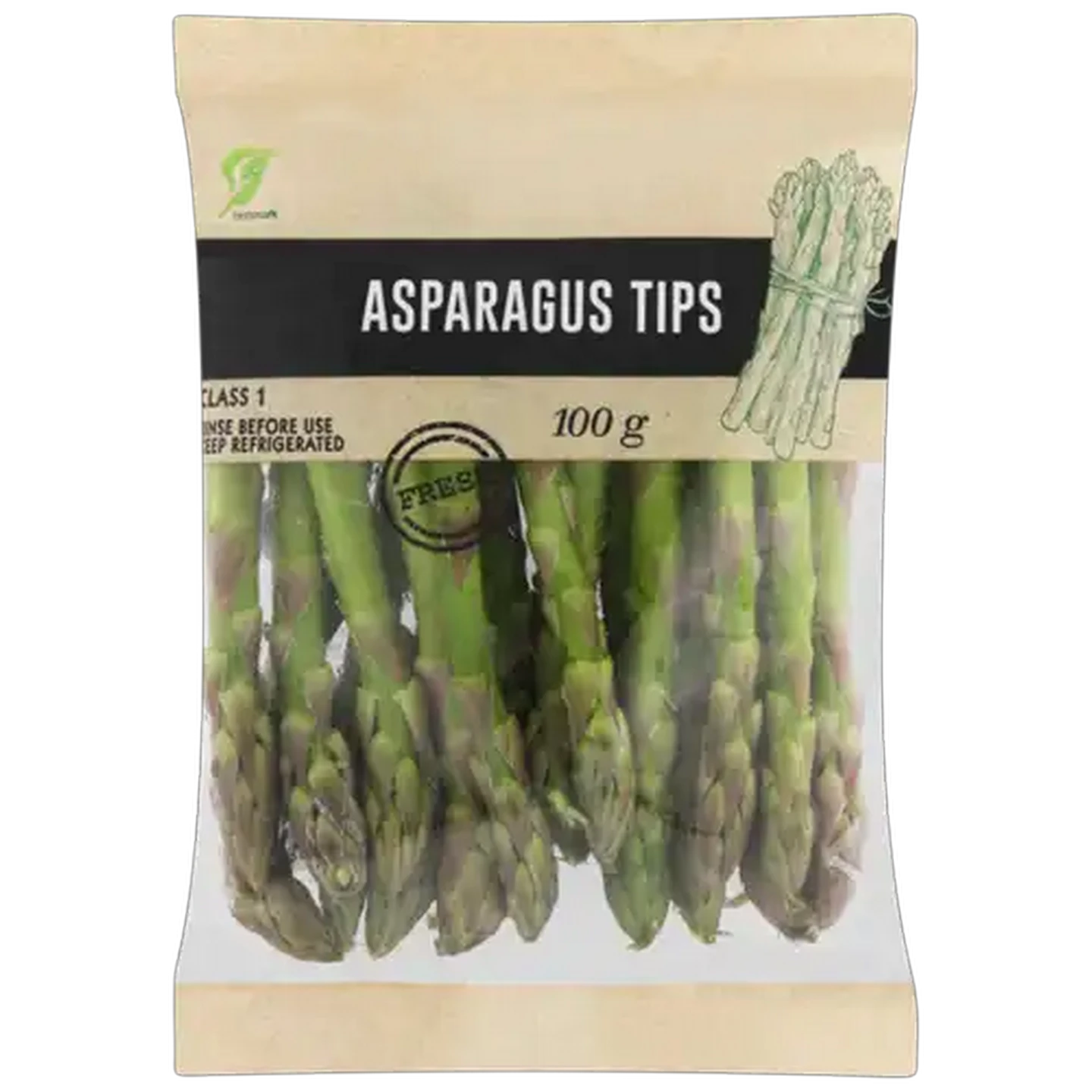 Image of Asparagus Tips Pack 100g