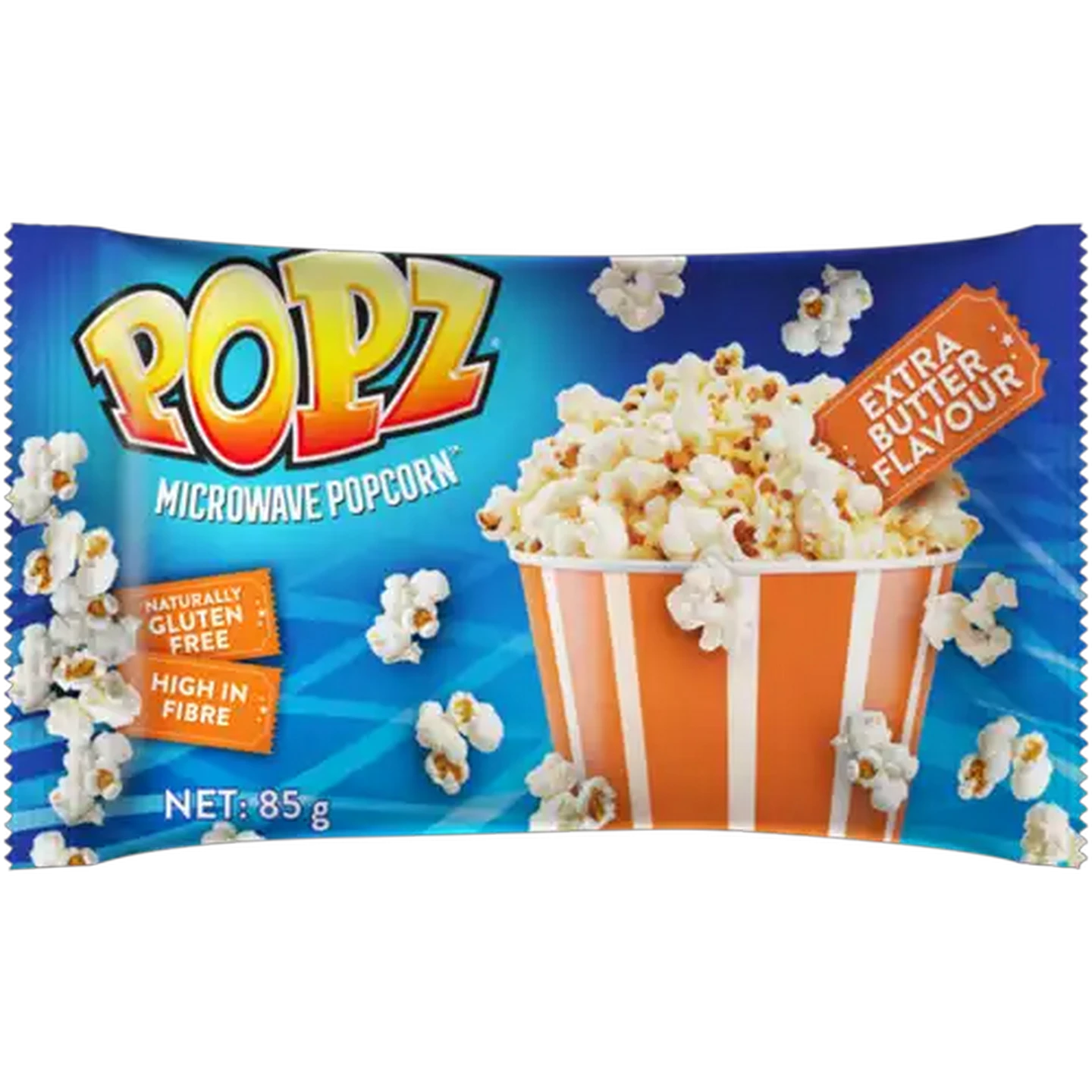 Image of Popz Gluten Free Extra Butter Flavour Microwave Popcorn 85g