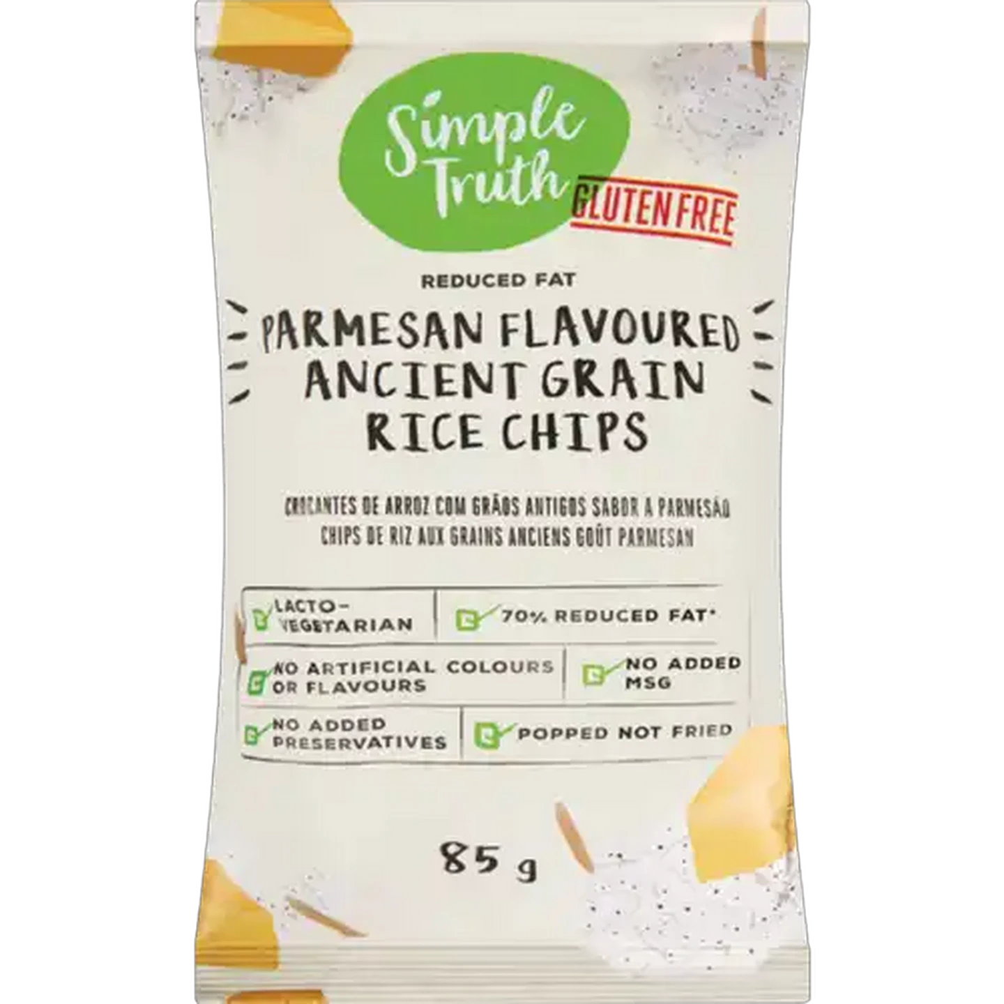 Image of Simple Truth Gluten Free Parmesan Flavoured Ancient Grain Rice Chips 85g