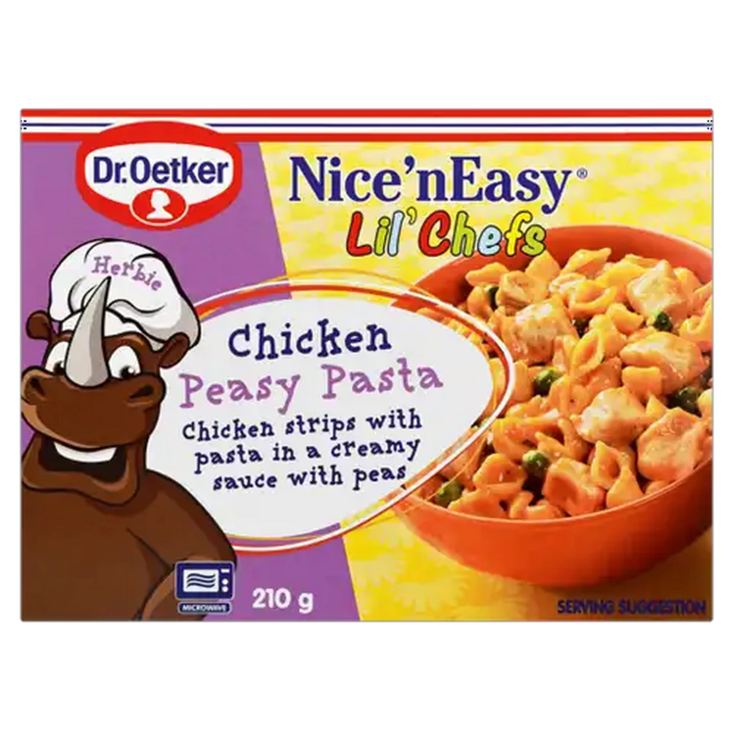 Image of Dr. Oetker Nice 'N Easy Lil Chefs Frozen Chicken Peasy Pasta 210g