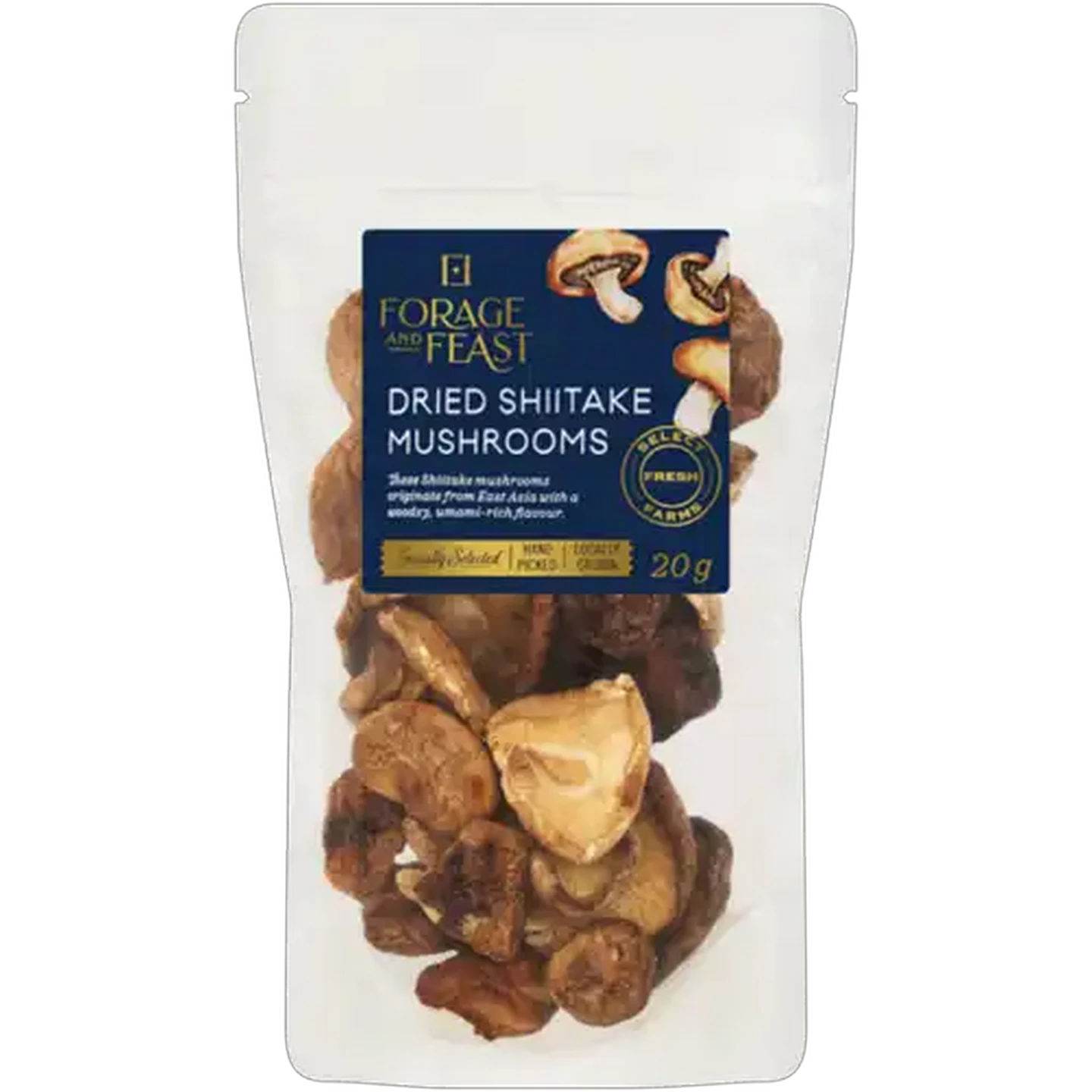 Image of Forage And Feast Dried Shiitake Mushrooms 20g