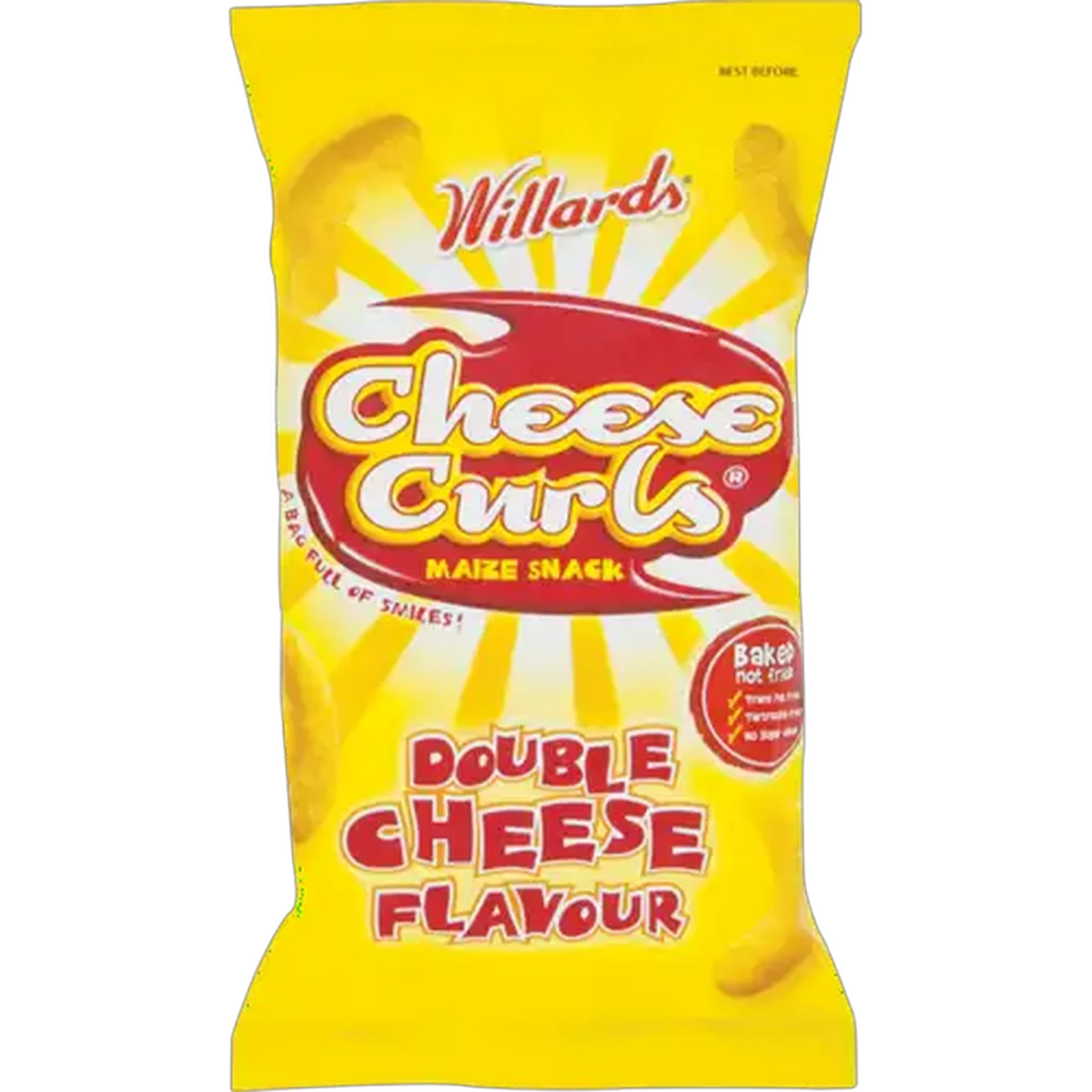 Image of Cheese Curls Double Cheese Flavoured Maize Snack 14g