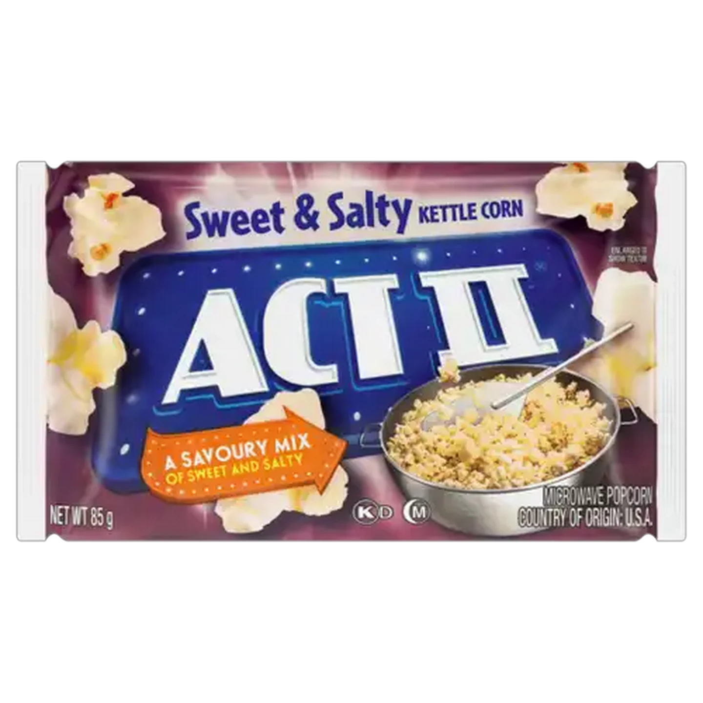 Image of ACT II Sweet & Salty Kettle Corn Microwave Popcorn 85g